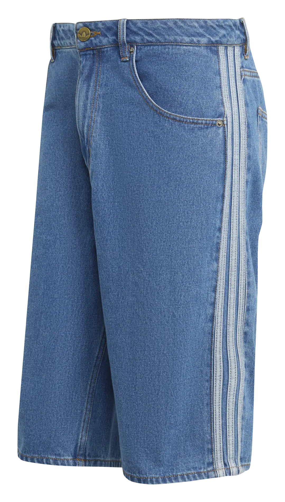 Weite Denim-Bermudas ADIDAS Blau