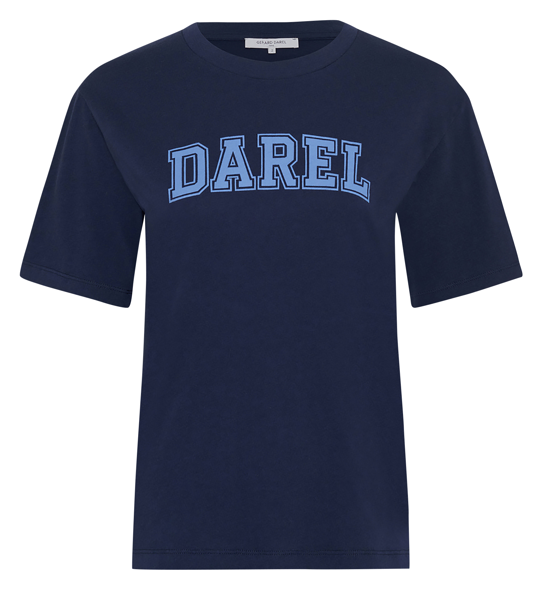Gerade geschnittenes Rundhals-T-Shirt aus Baumwolle GERARD DAREL Blau