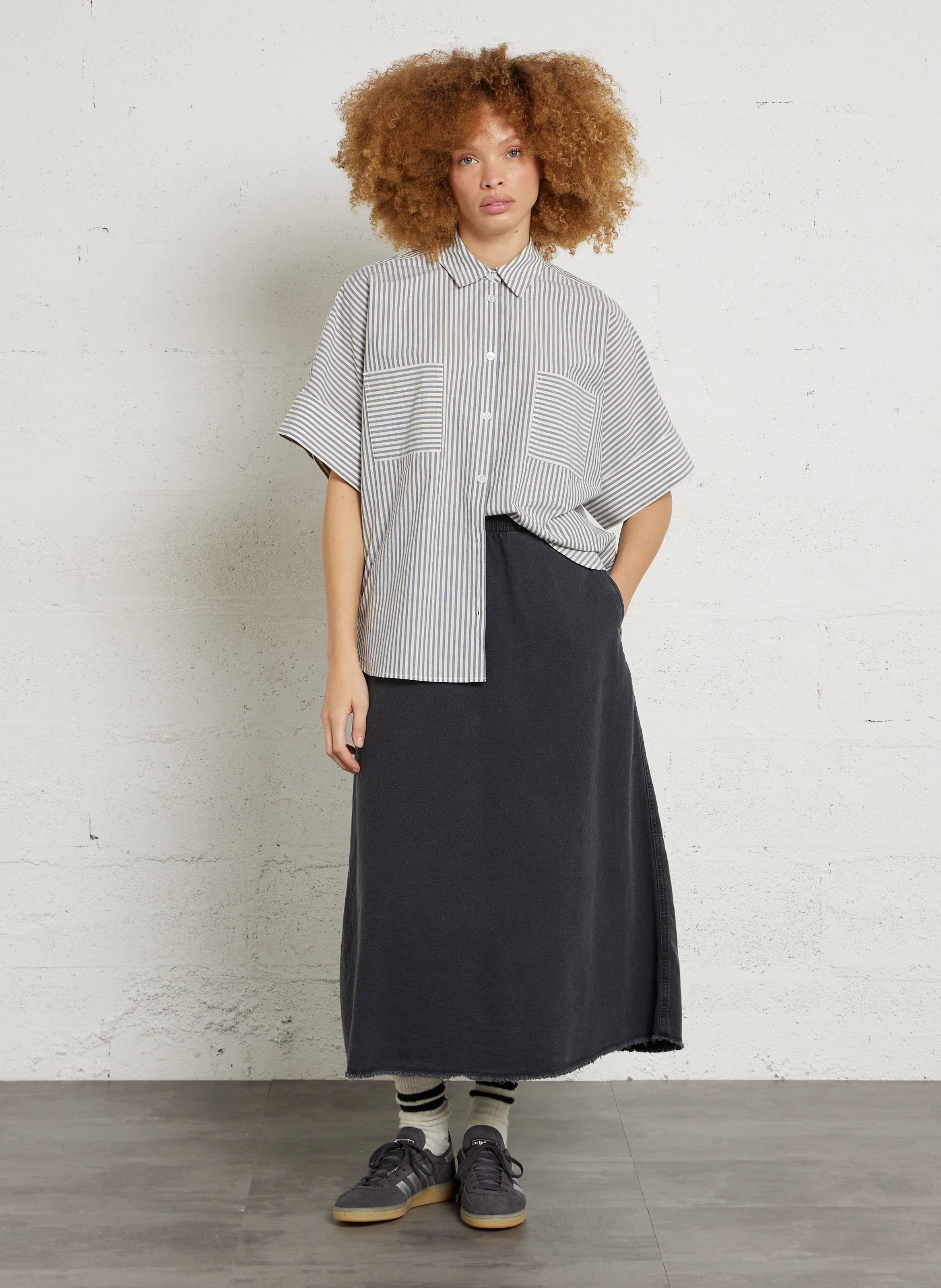 Blouse met klassieke kraag BELLEROSE Gestreepte