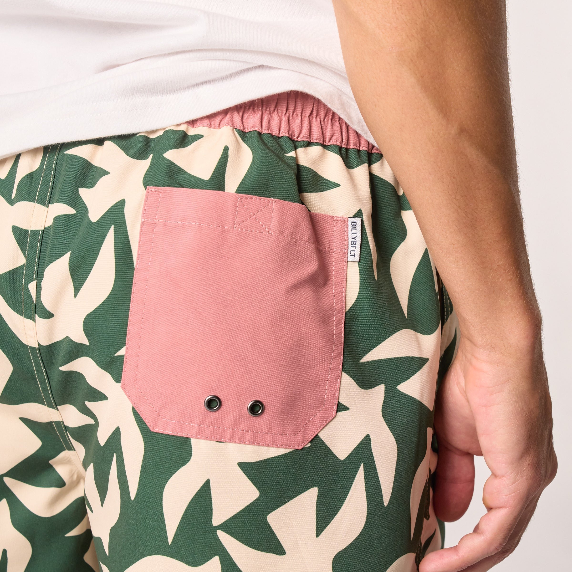 Recycled polyester swim shorts BILLYBELT Green