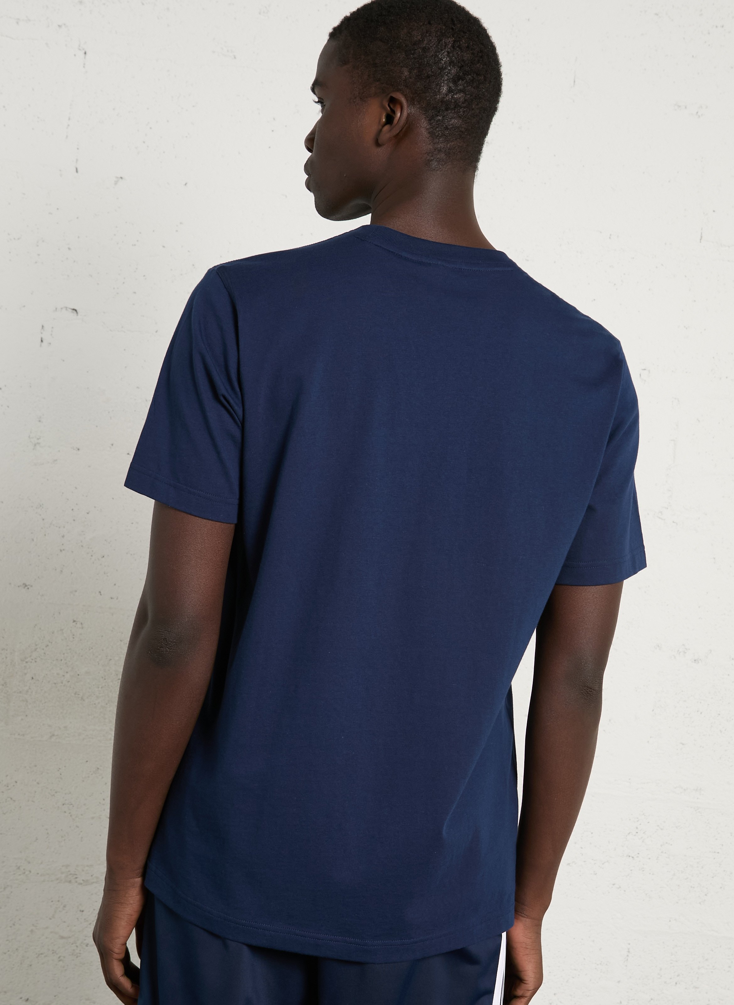 Baumwoll-Pullover mit Rundhalsausschnitt ADIDAS Blau