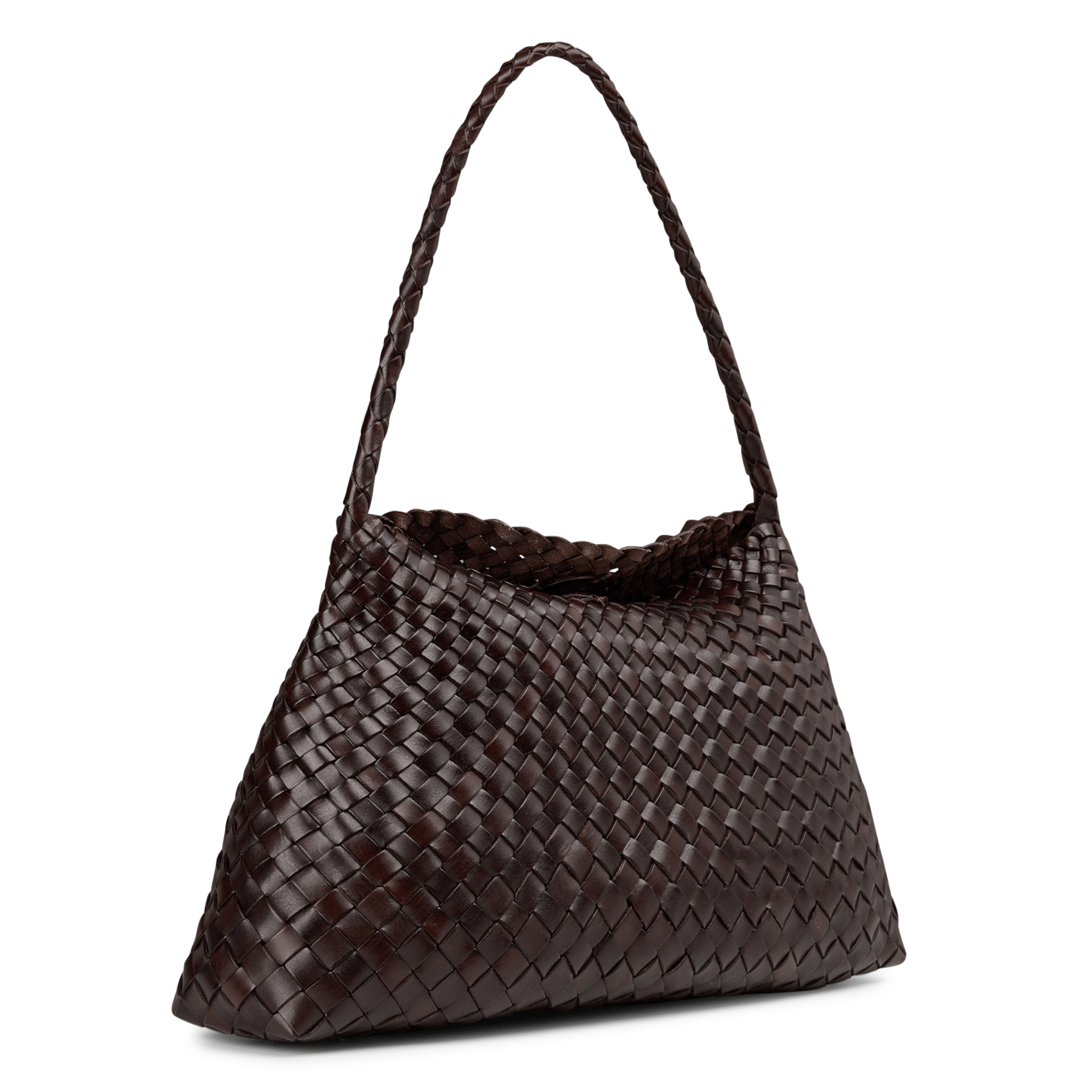 Gewebte Lederhandtasche DRAGON DIFFUSION Braun