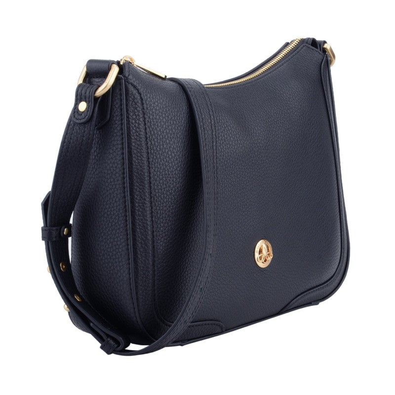 Crossbody bag in cowhide leather Blue