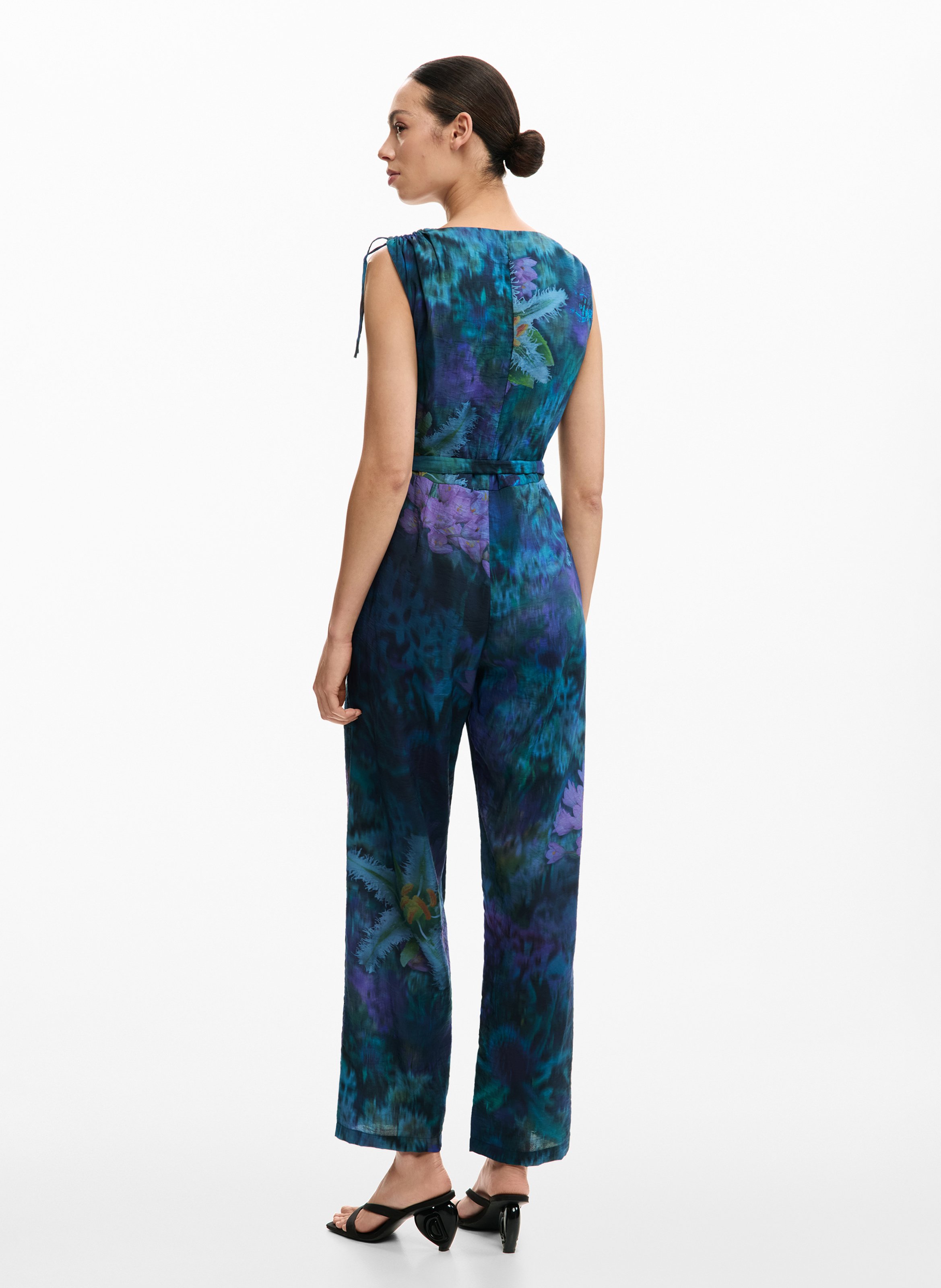 Overall met V-hals en print DESIGUAL Blauw