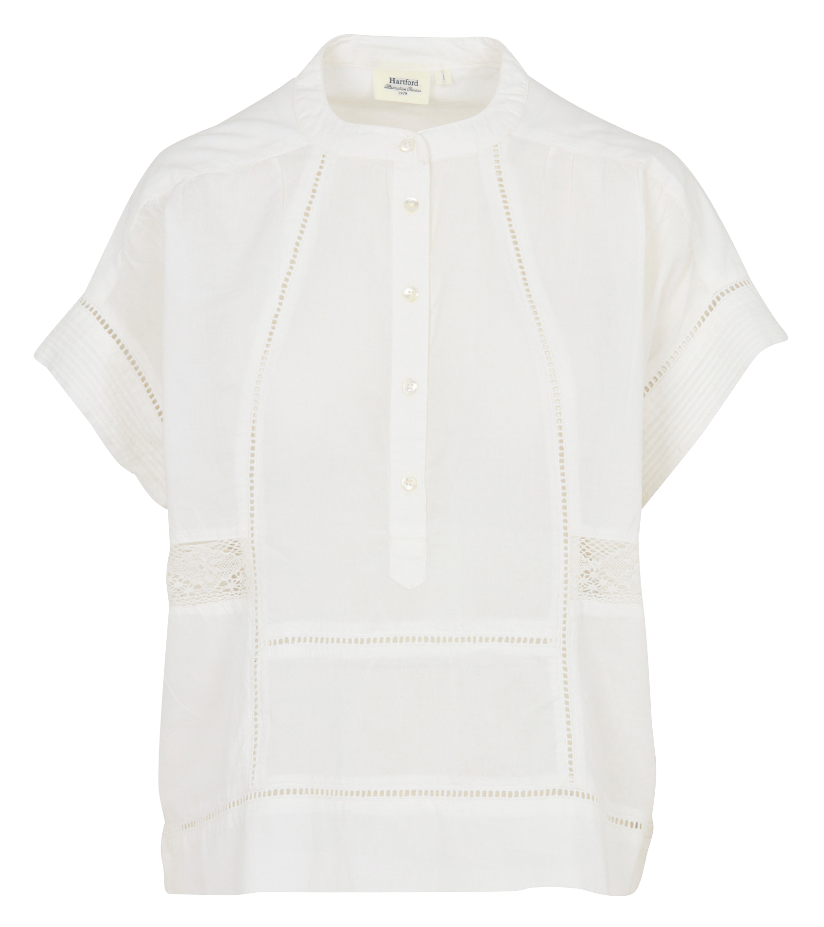 Blusa recta cuello redondo de algodón HARTFORD Multicolor