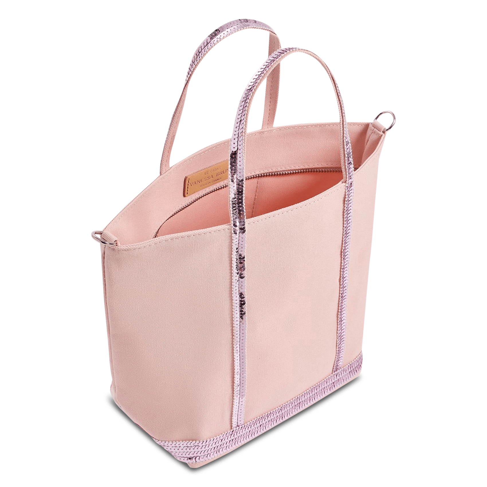 Mini-Shopper aus Baumwolle mit Pailletten VANESSA BRUNO Violett