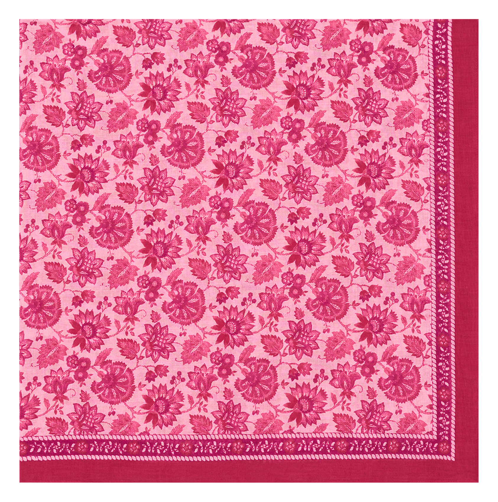 Foulard en coton bio CAROLL Rose
