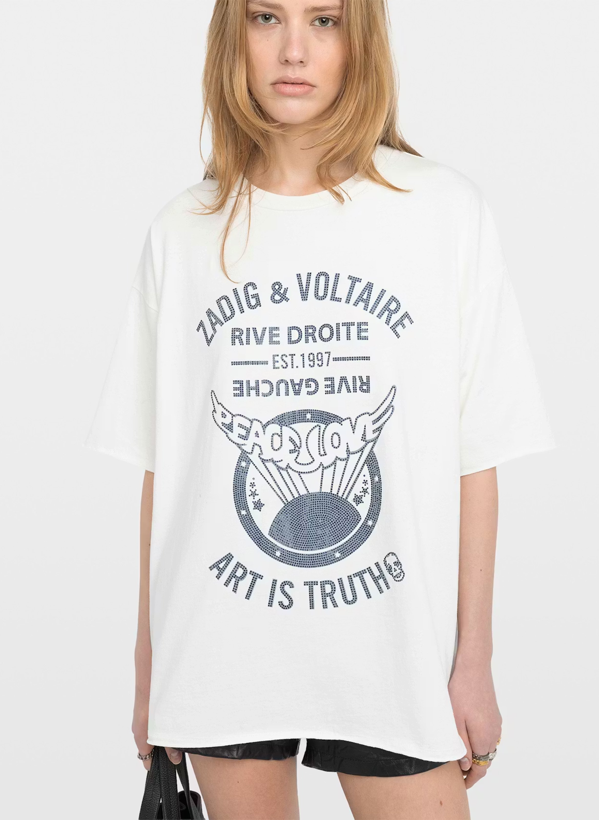 Rundhals-T-Shirt aus Bio-Baumwolle ZADIG&VOLTAIRE Weiss