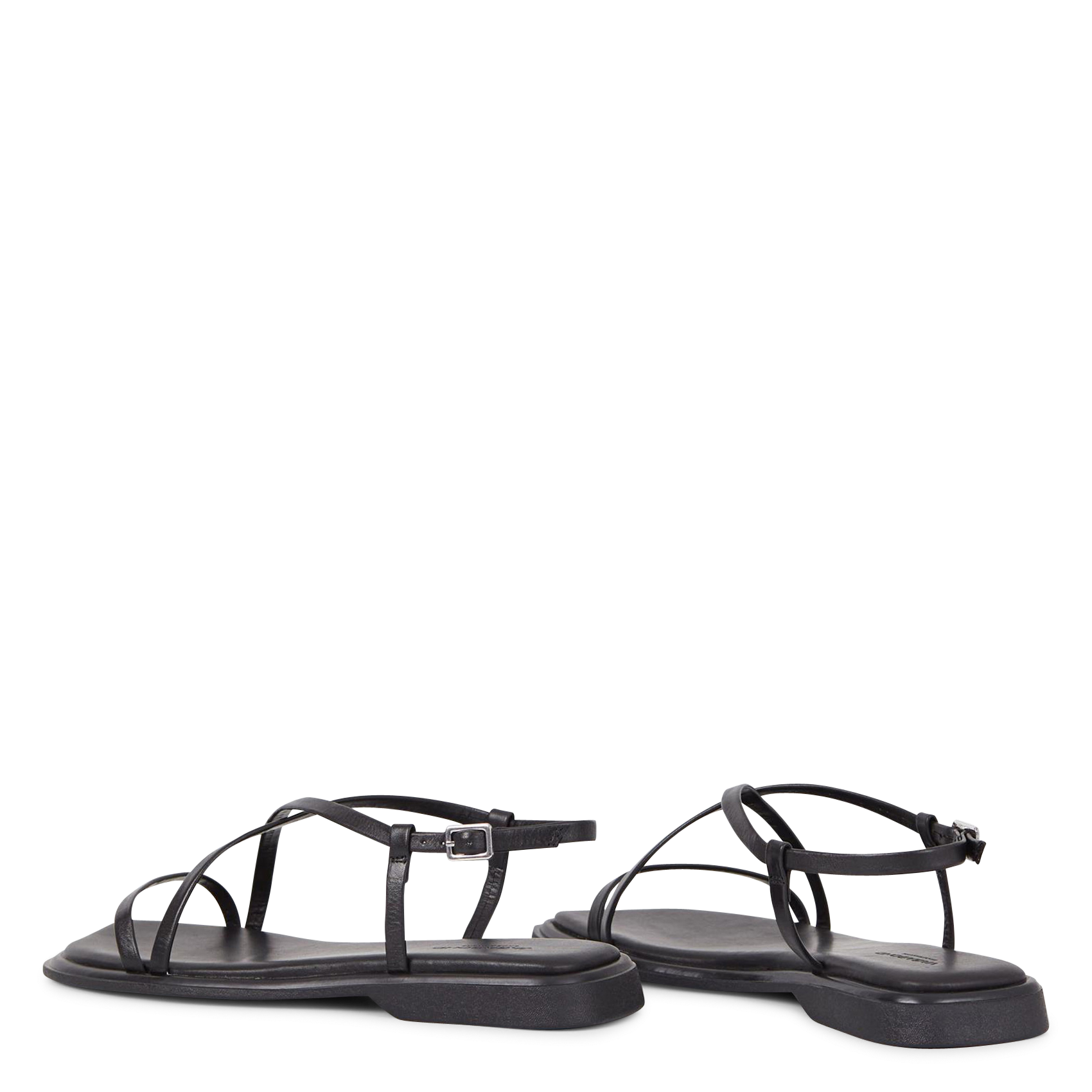 Sandales plates en cuir VAGABOND Noir