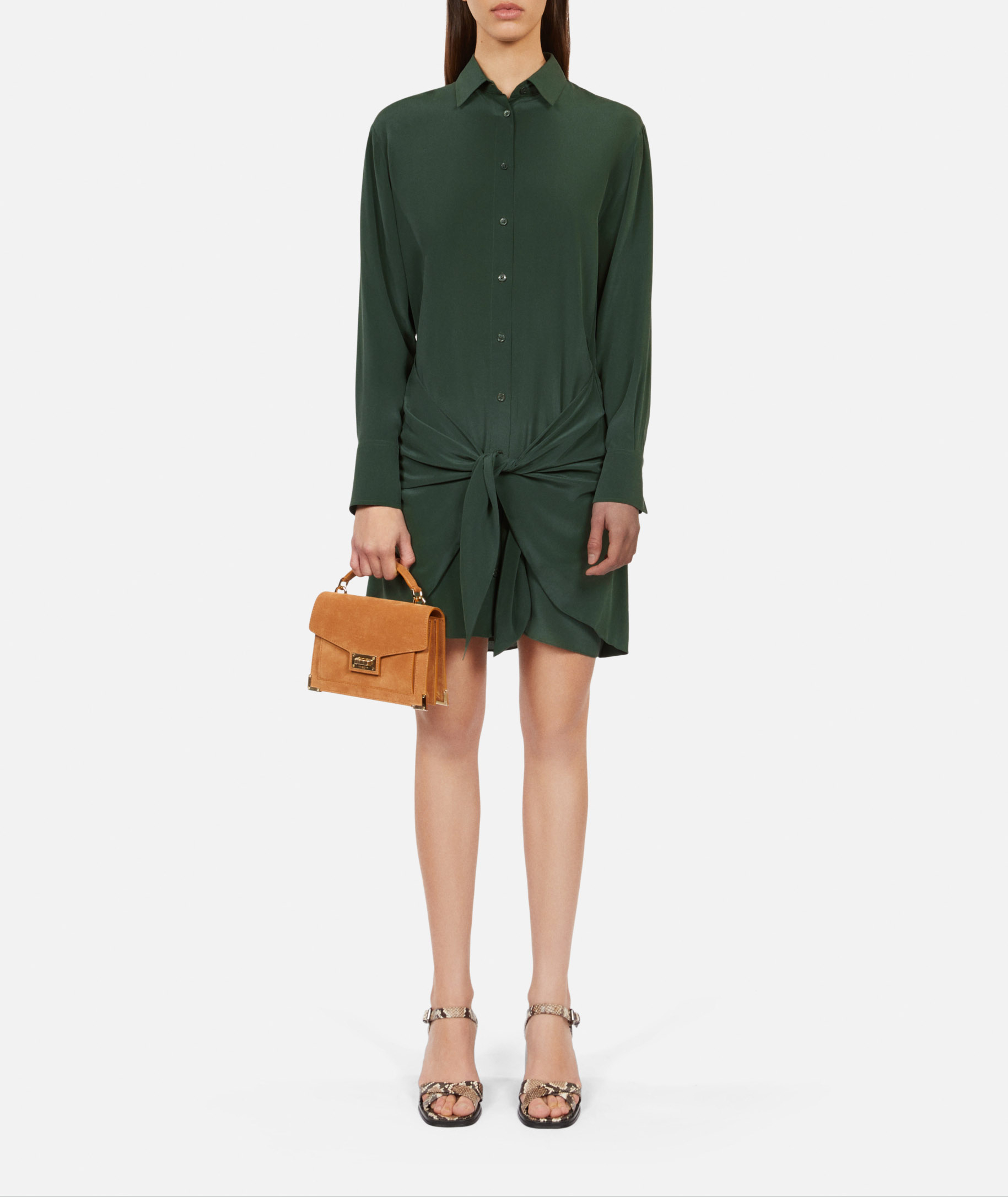 Kurzes Hemdkleid mit Seidenschleife THE KOOPLES