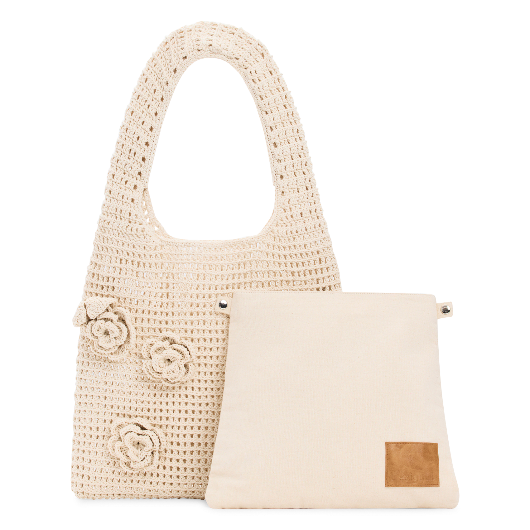 Crochet handbag DESIGUAL White