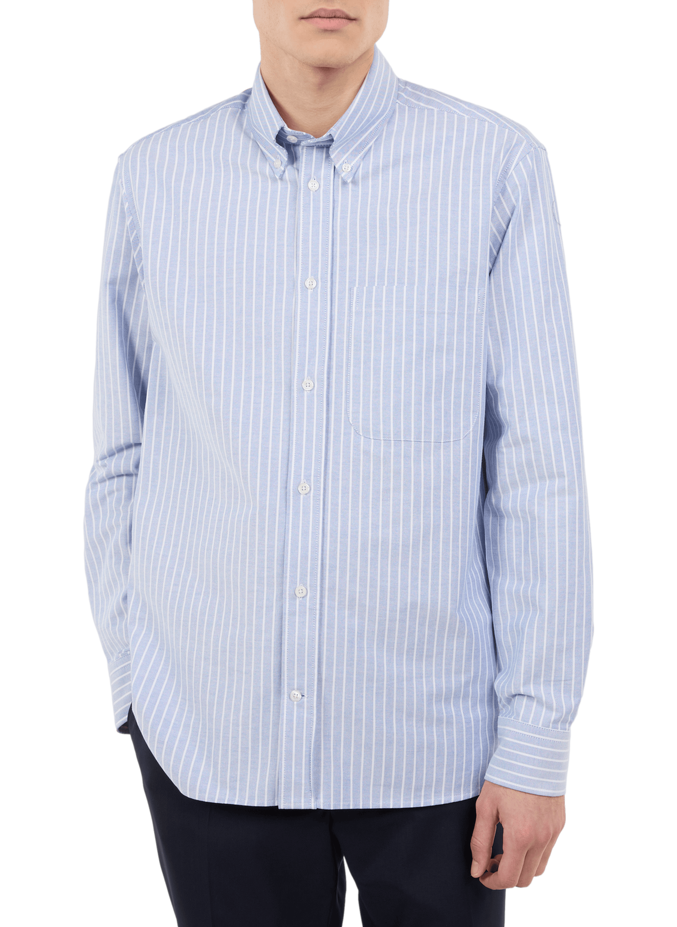Katoenen blouse met klassieke kraag SAISON 1865 Blauw