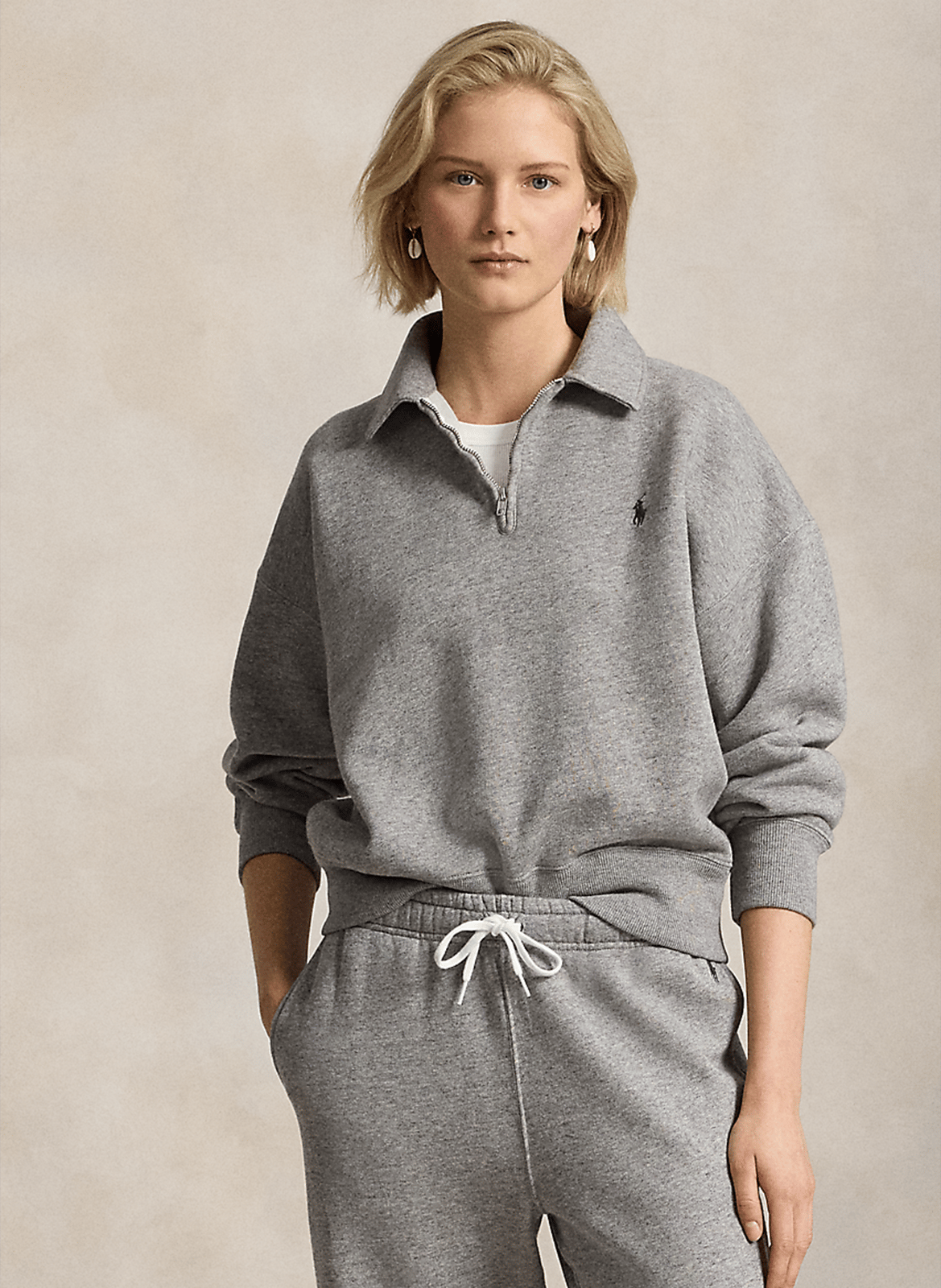 Oversize-Sweatshirt mit Stehkragen aus Baumwollmischung POLO RALPH LAUREN