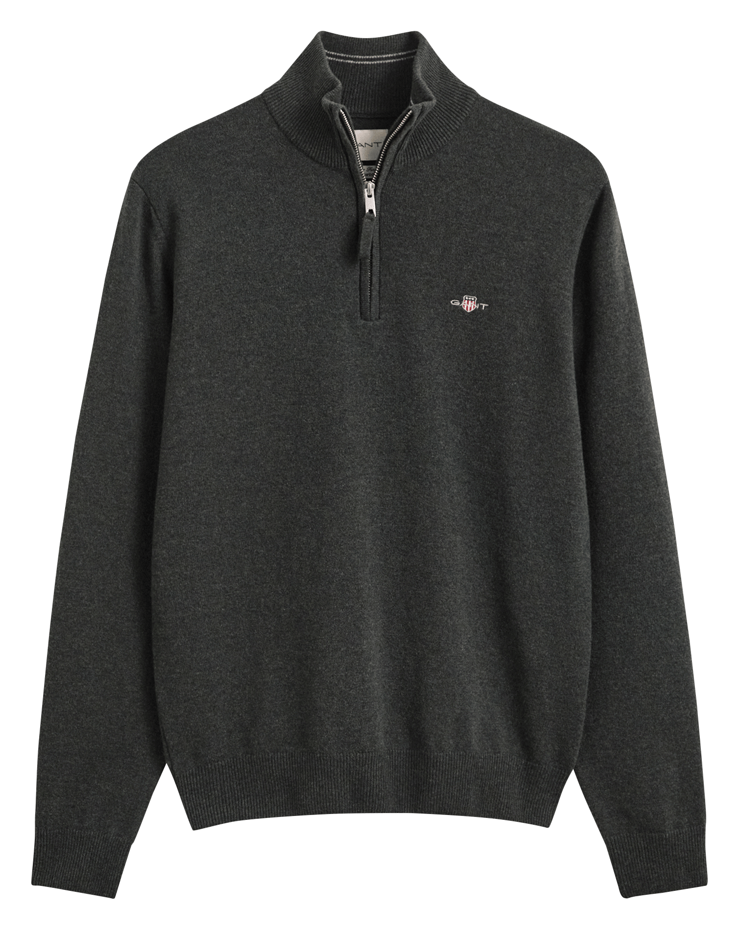 Pull col montant zippé en laine GANT Vert