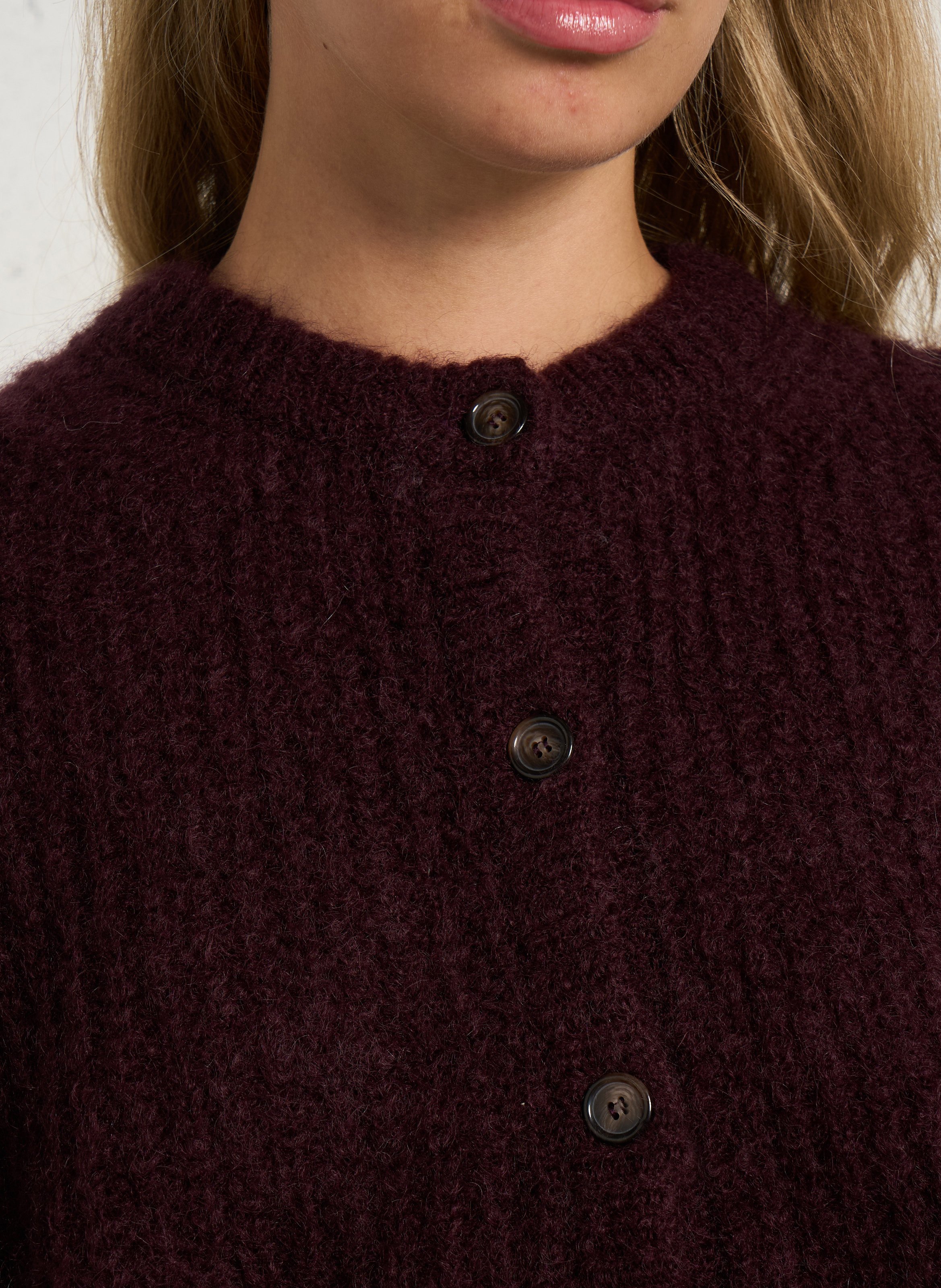 Oversized vest van wolmix DES PETITS HAUTS Violet