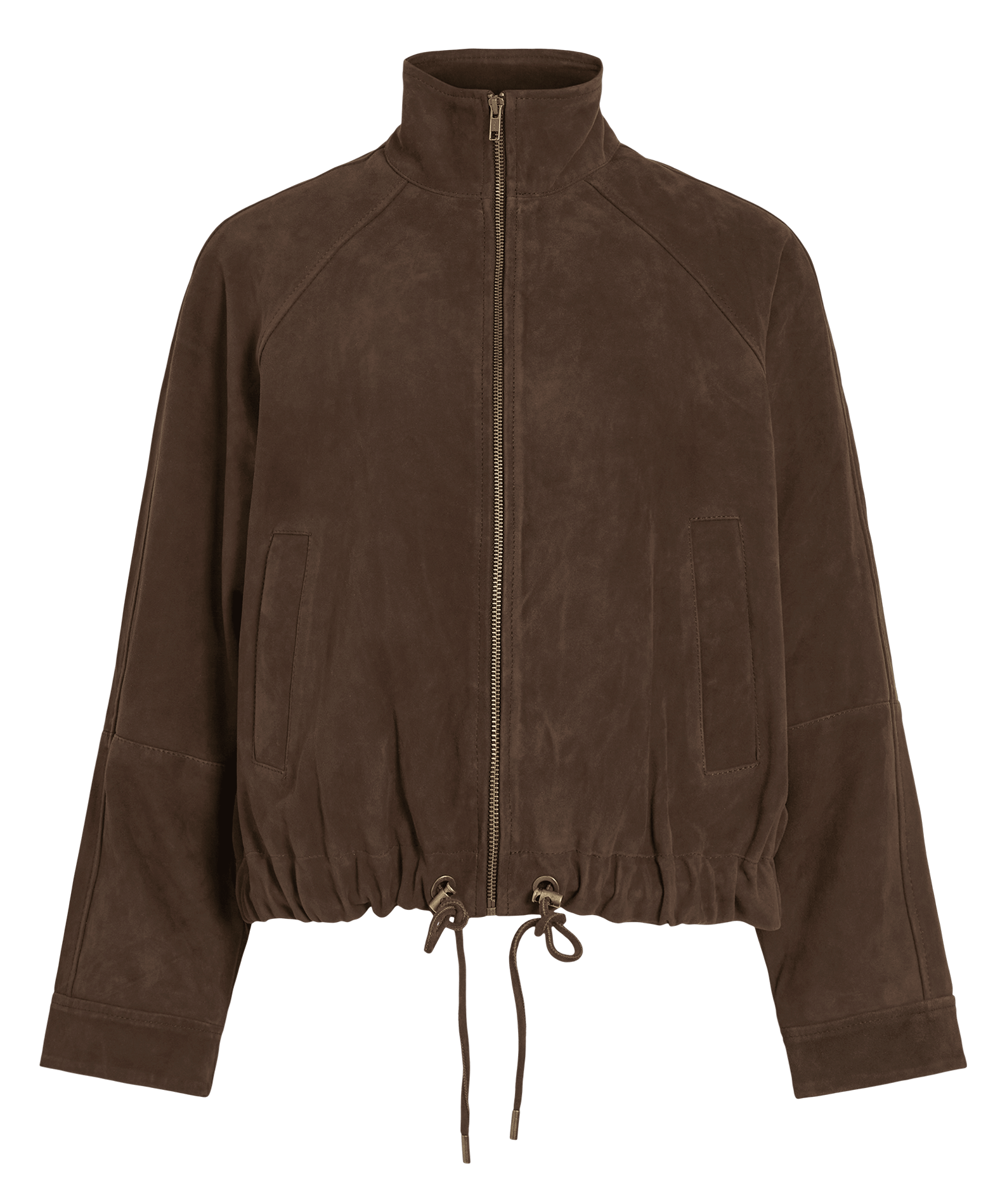 Veste oversize en cuir ROUGE EDIT Marron