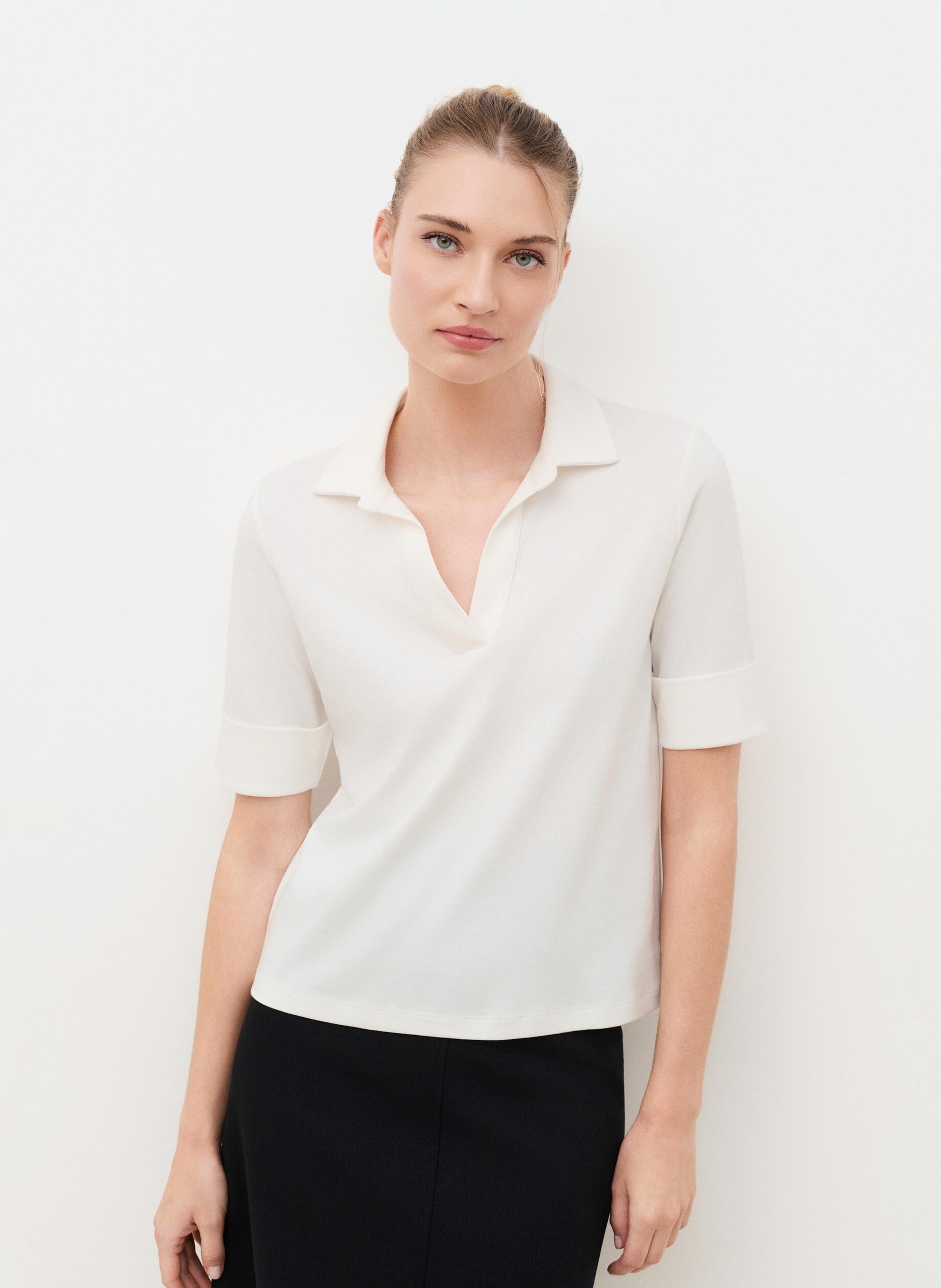 Polo droit en coton CAROLL