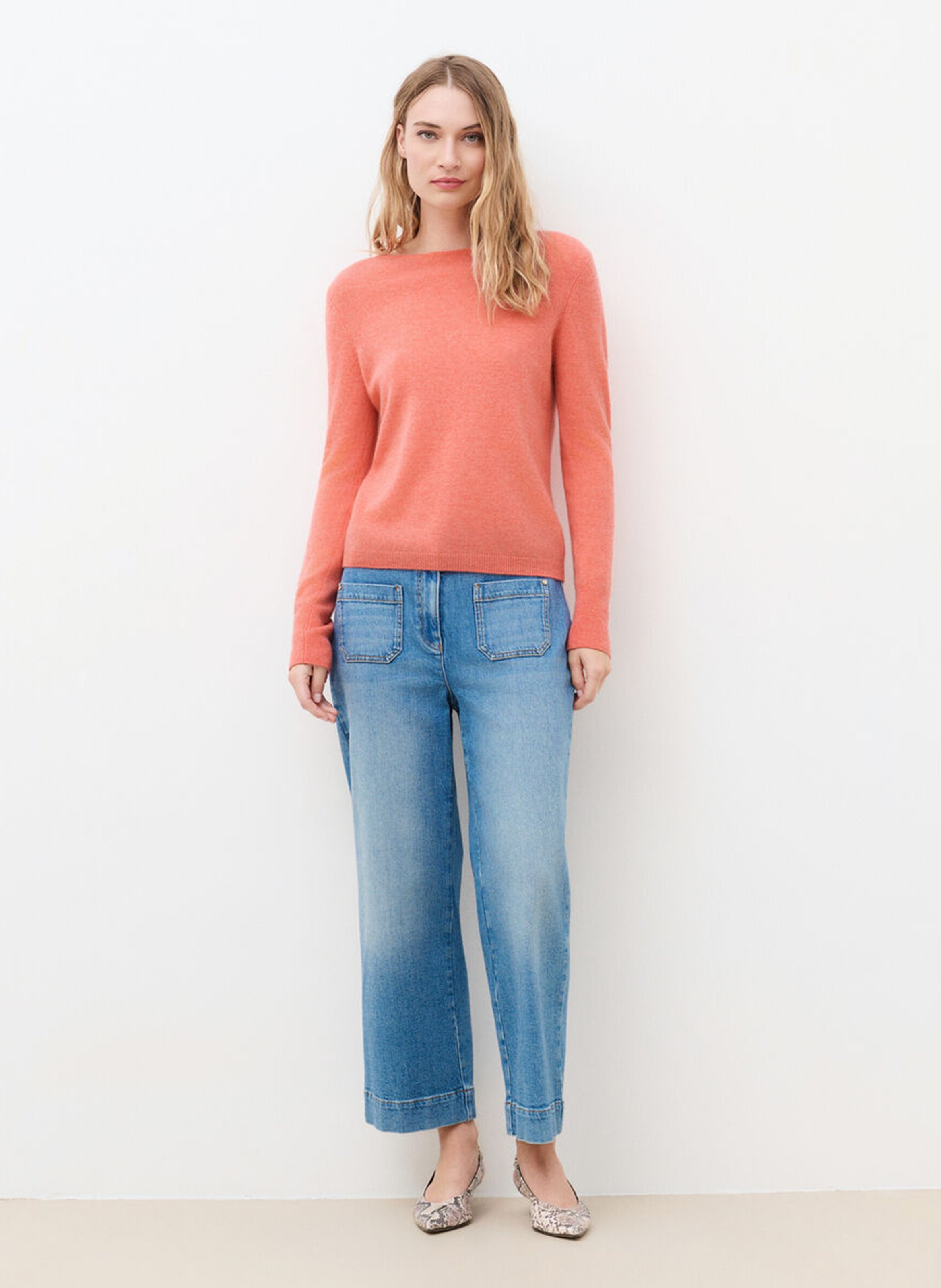 Pull en cachemire col bateau | Rose CAROLL Femme