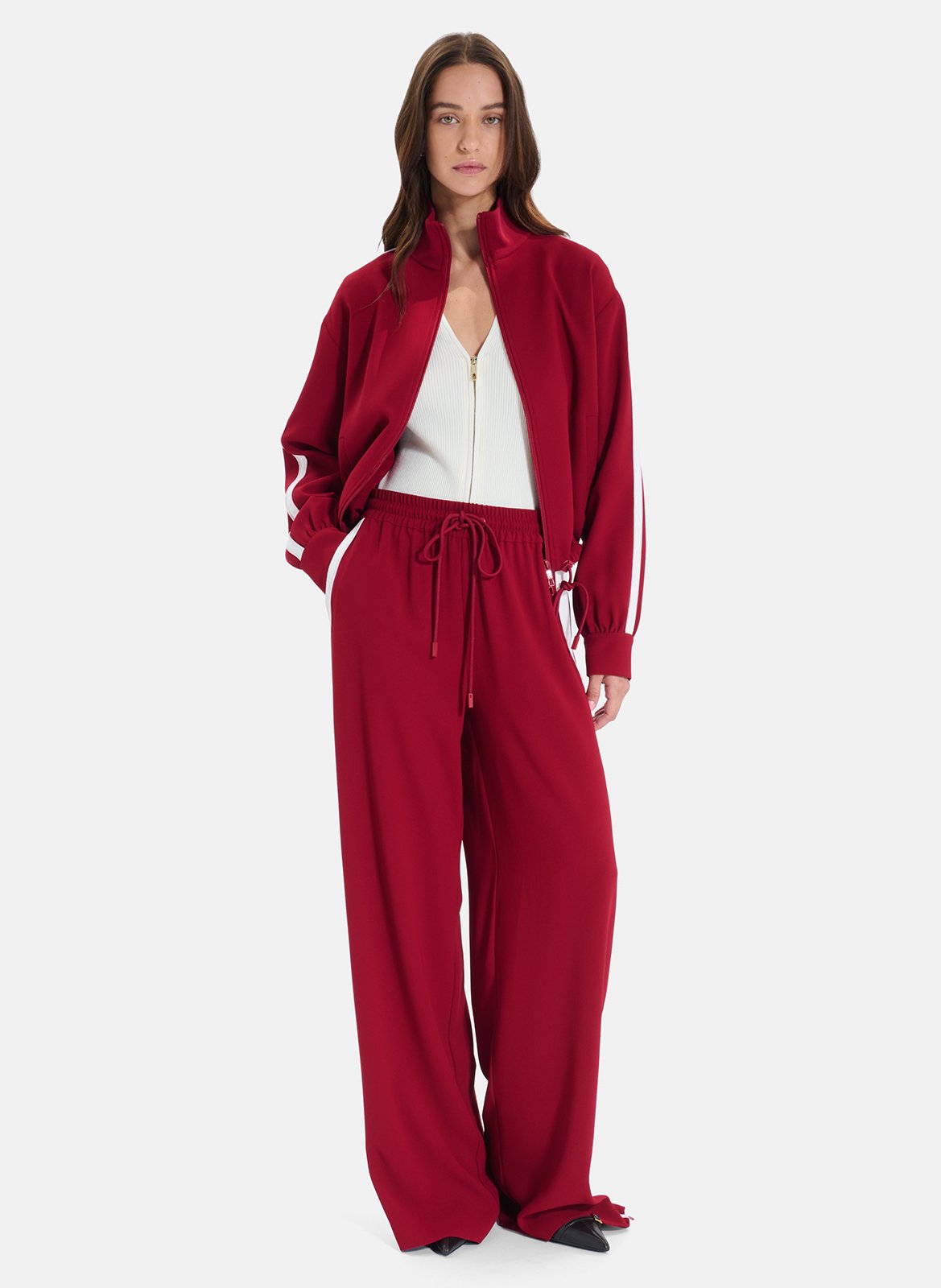 Wide leg straight joggers ZAPA Red