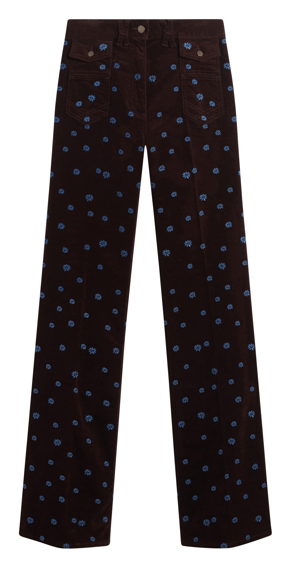 Gerade Samthose mit Stickereien GERARD DAREL Braun