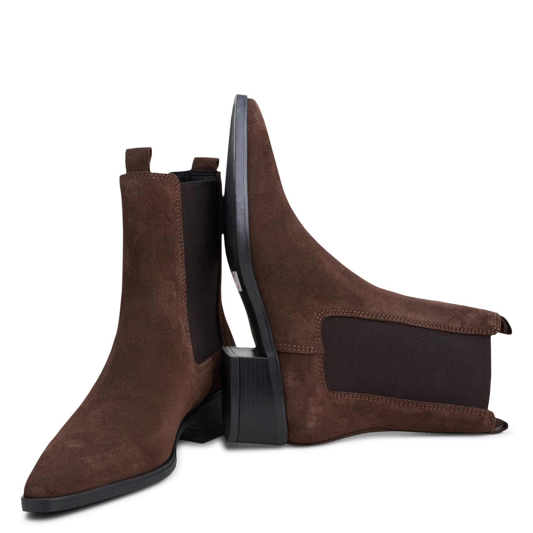 Low suede leather boots JONAK Brown