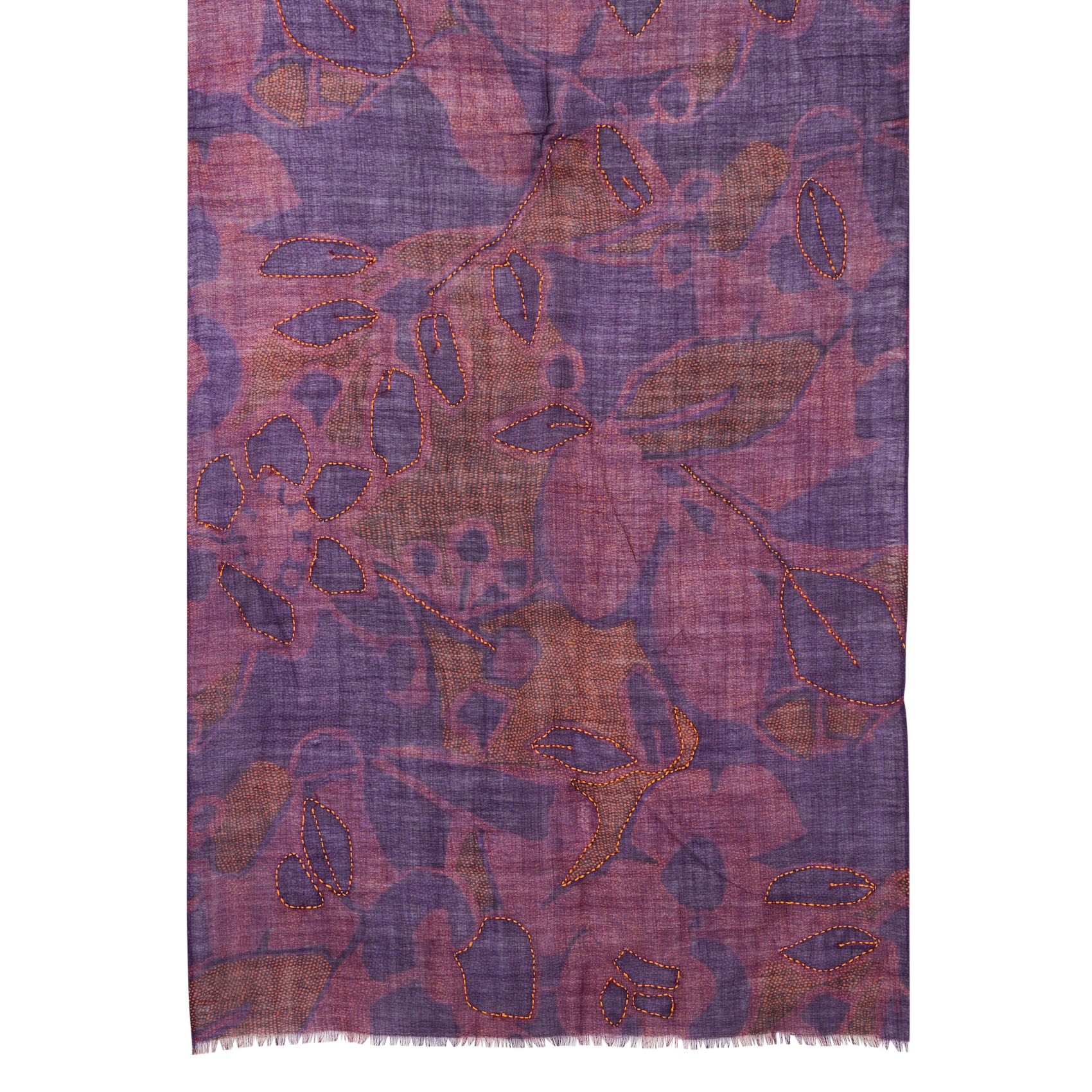 Wollen foulard met print LA FEE MARABOUTEE Veelkleurig