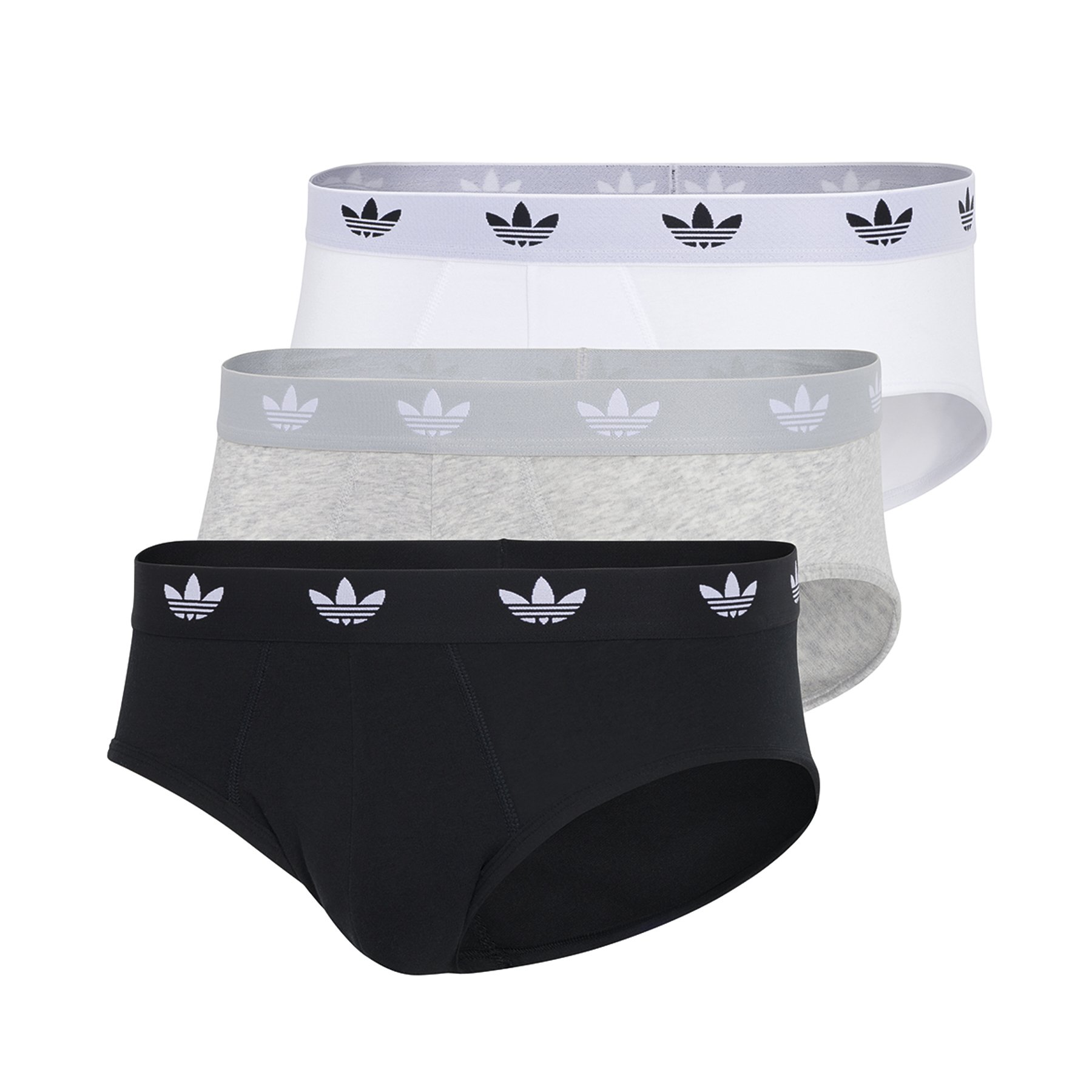 Pack of 3 men's comfort flex cotton briefs by adidas Originals ADIDAS UNDERWEAR Grey