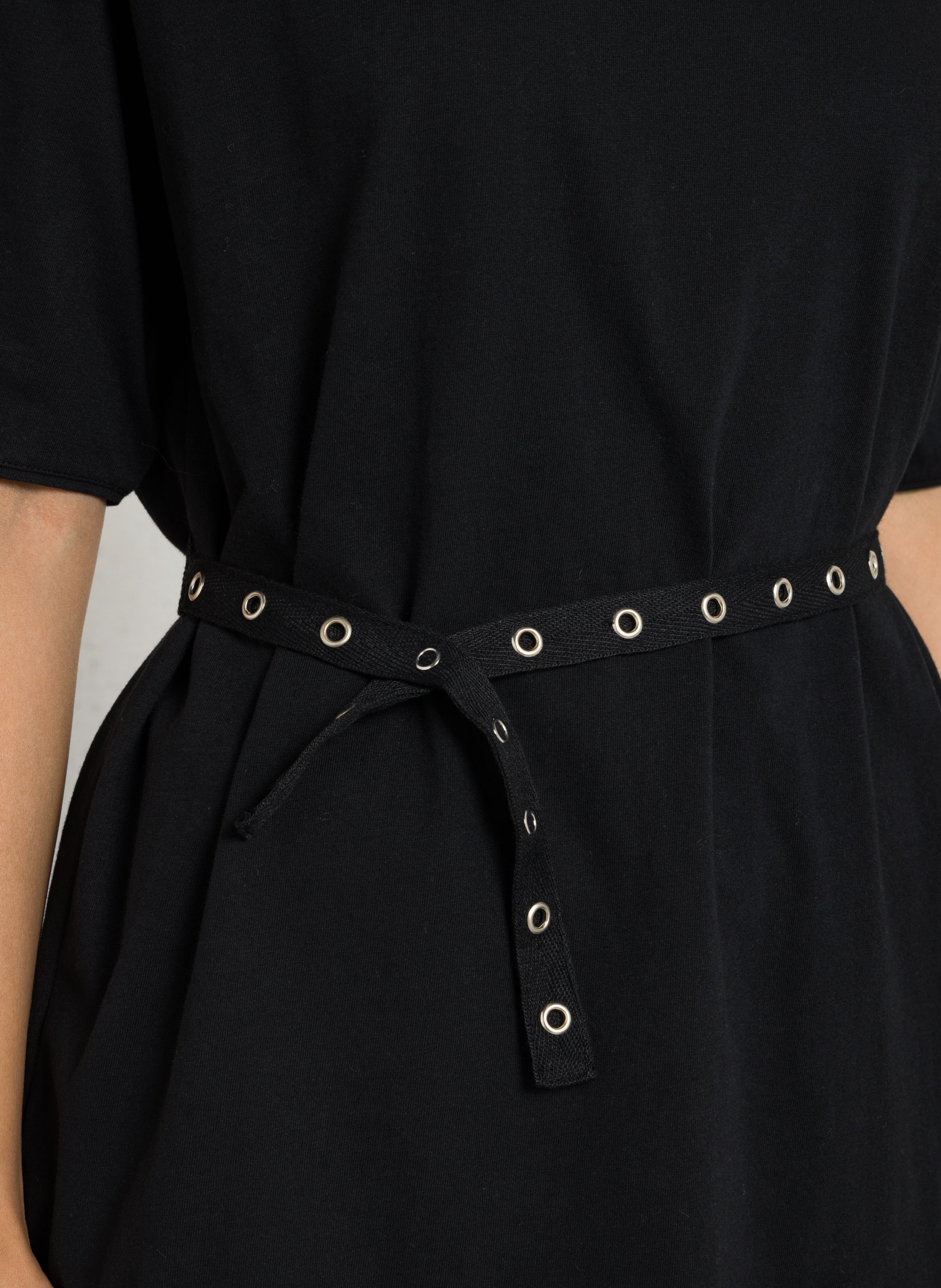 Tee-shirt ceinturé en coton IKKS Noir