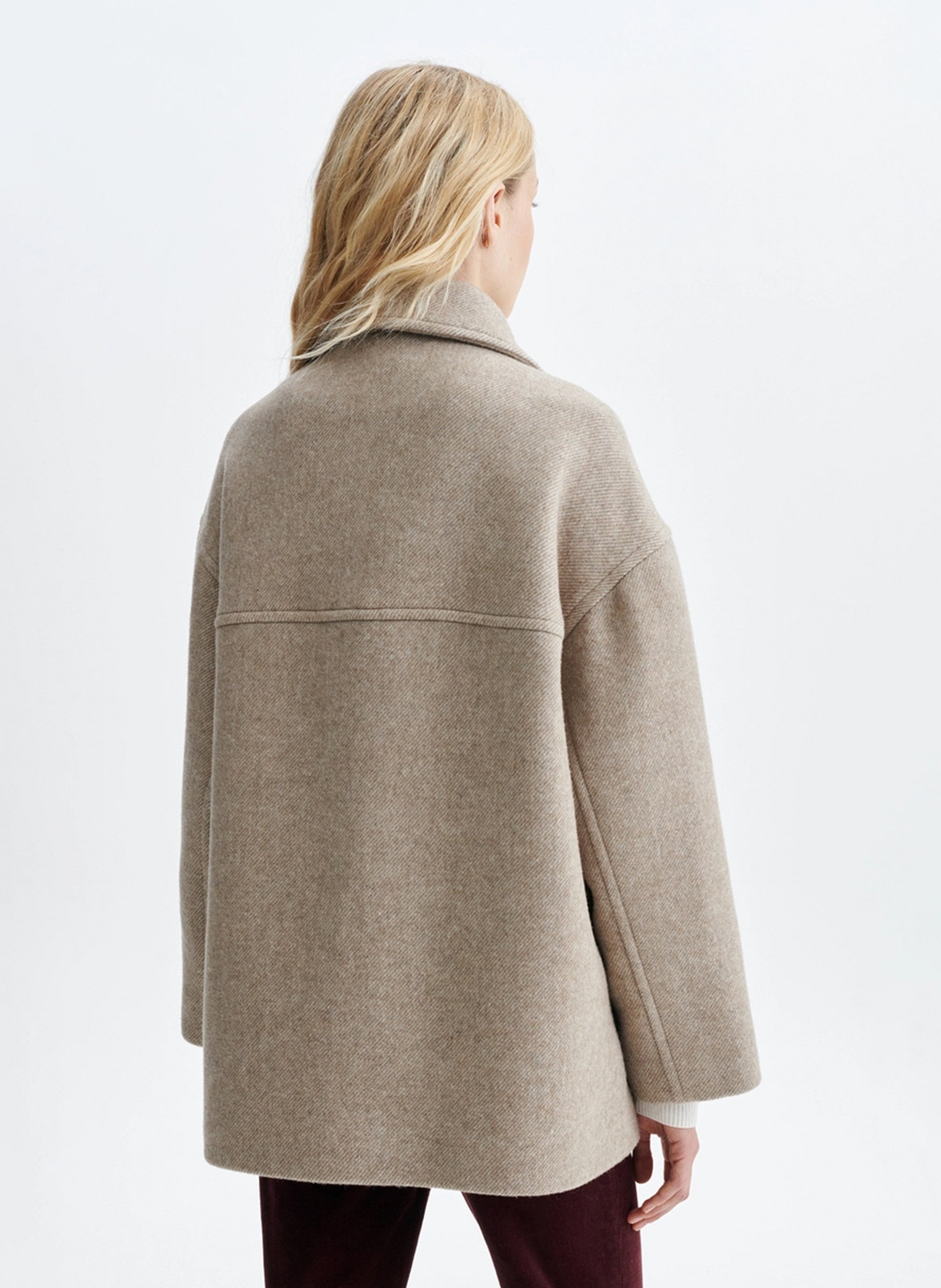 Jas met opstaande kraag - wolblend VANESSA BRUNO Beige