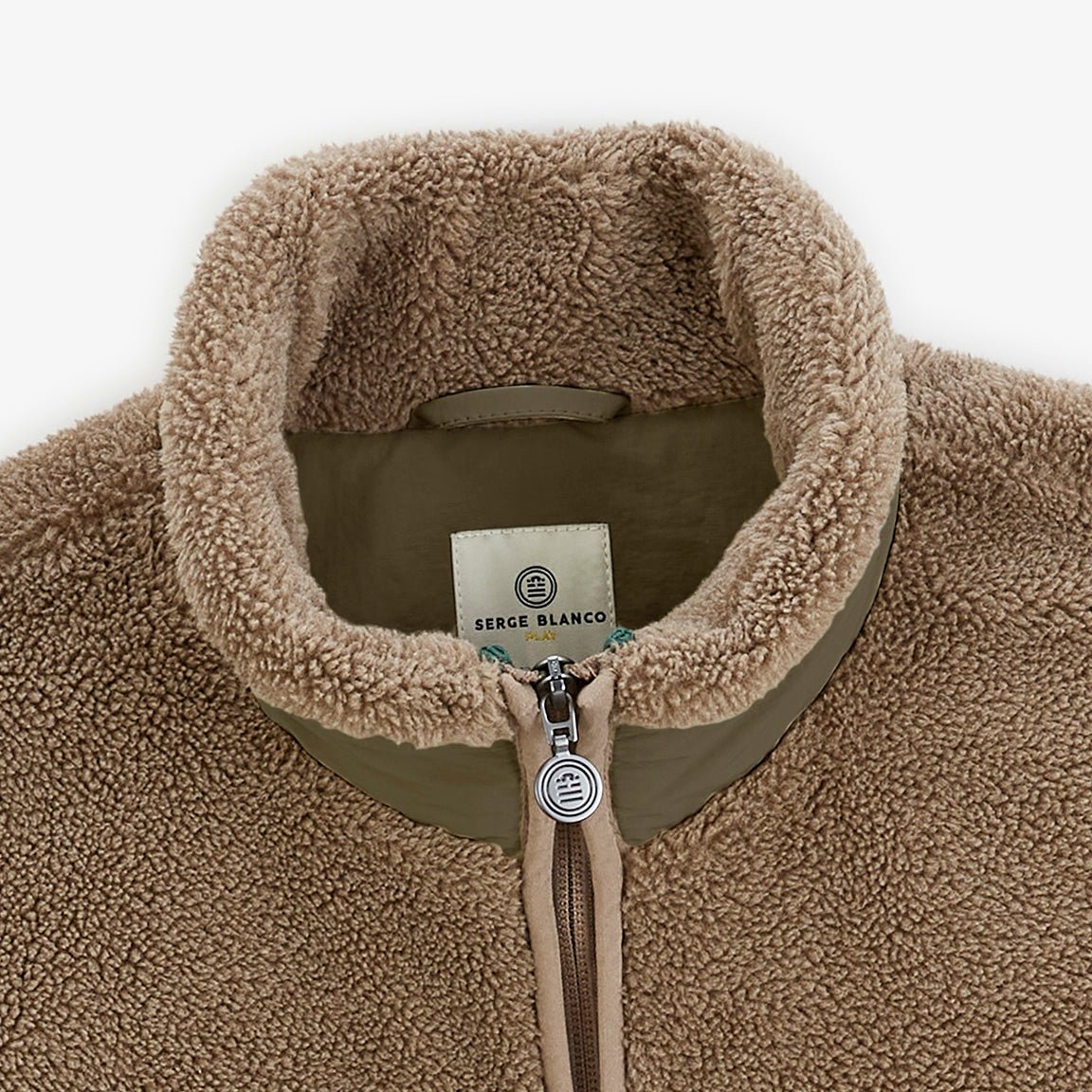 Sleeveless sherpa fleece gilet SERGE BLANCO Brown