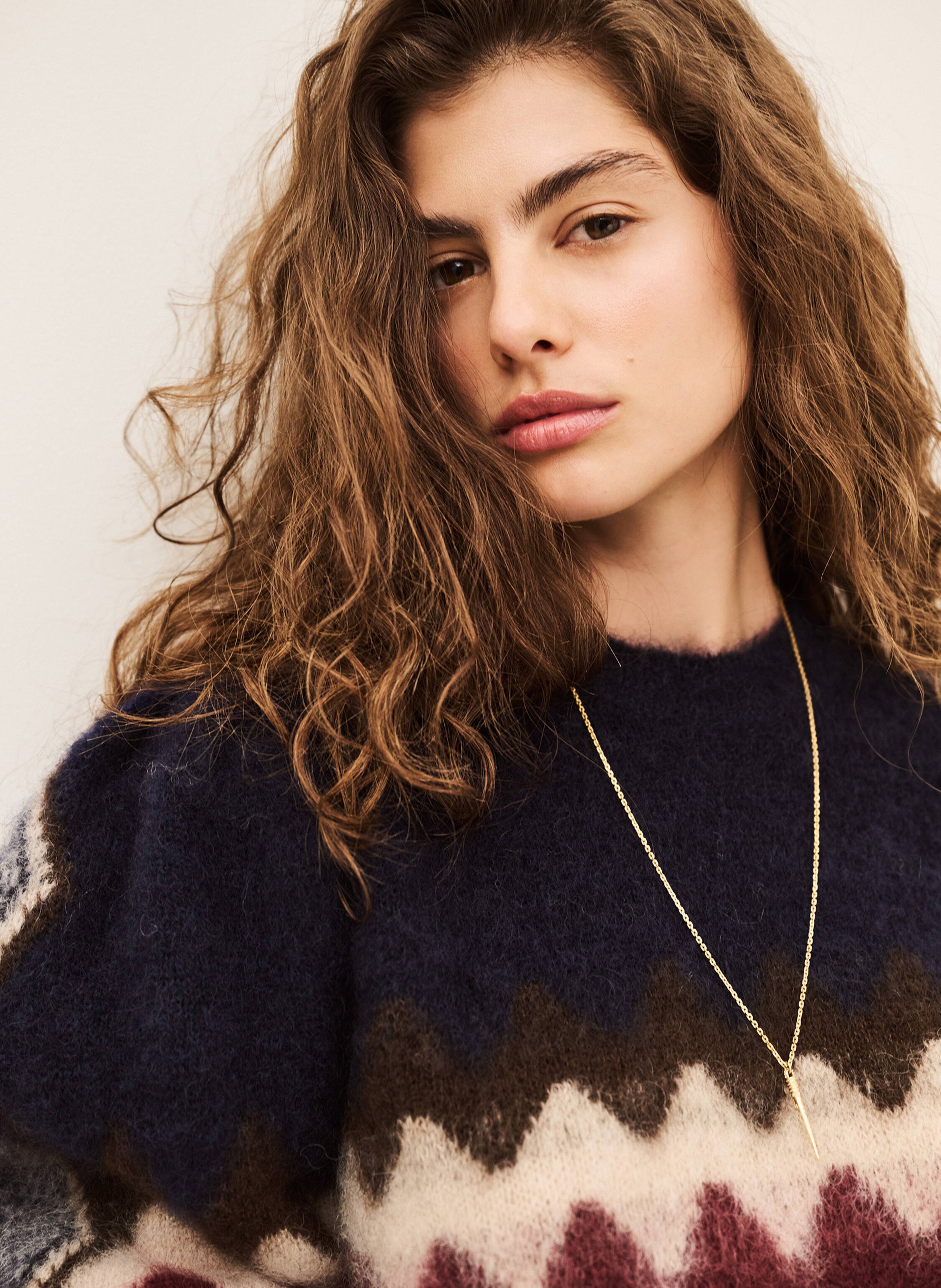 Pull ample imprimé en laine mélangée BA&SH Multicolore
