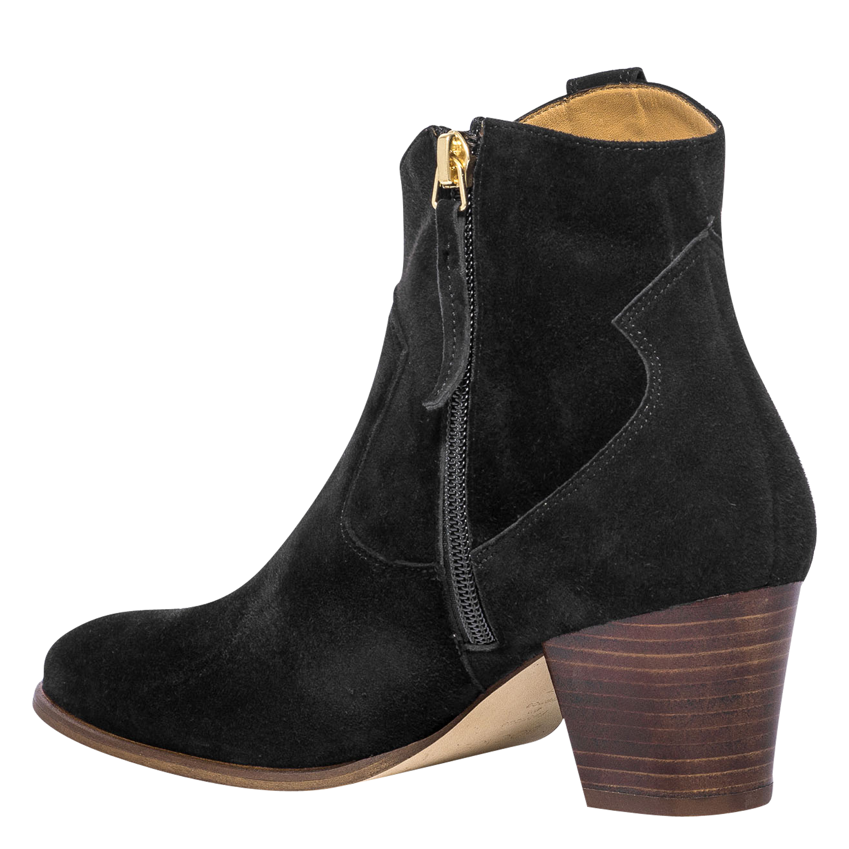Bottines en cuir velours BOCAGE Noir