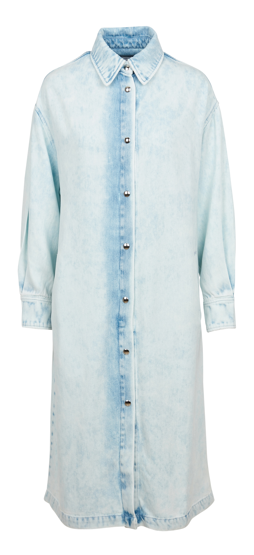 Denim midi dress with classic collar IRO Blue