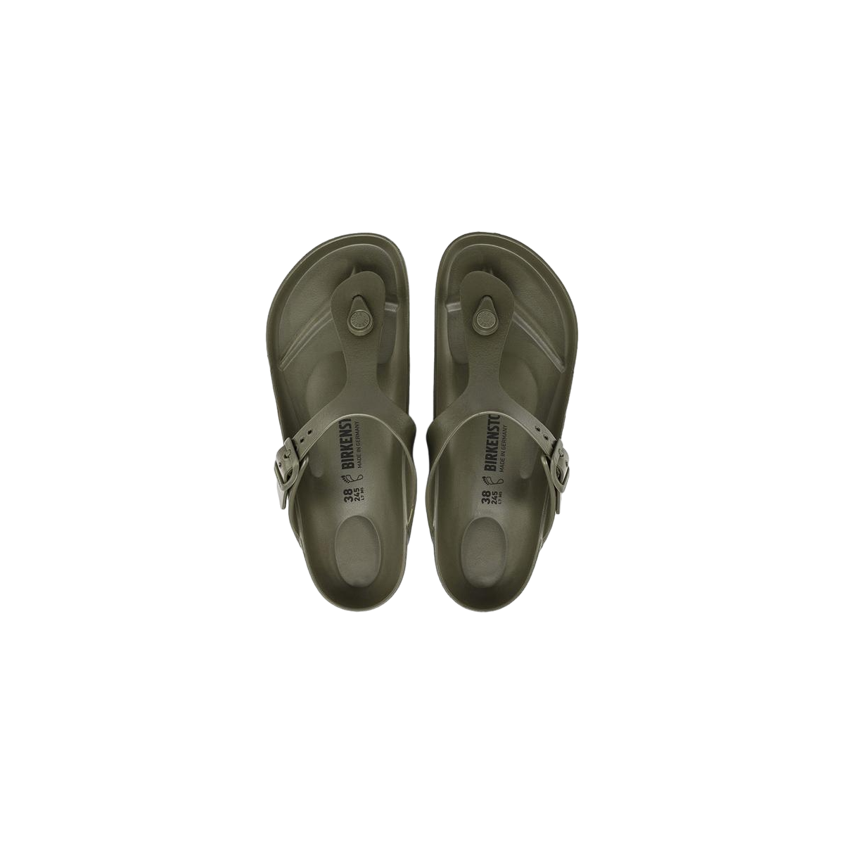 Faux leather sandals BIRKENSTOCK Green