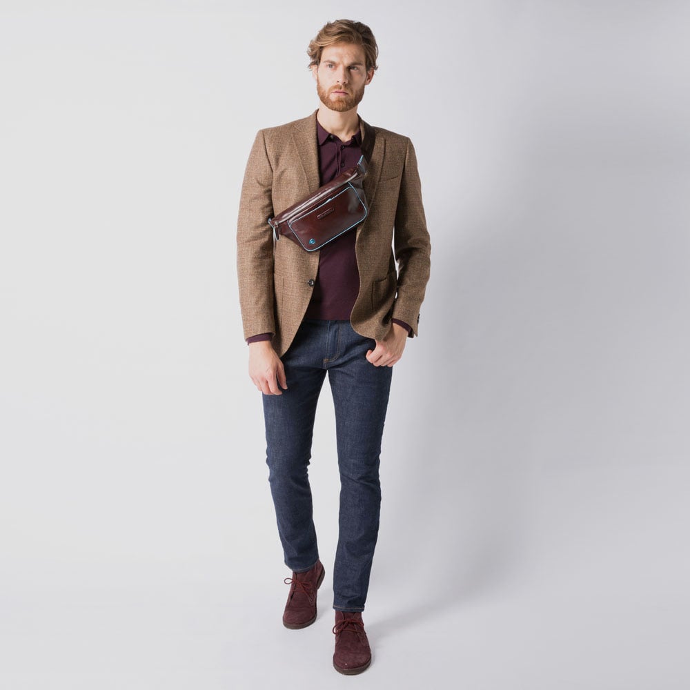 Leather waist bag PIQUADRO Black