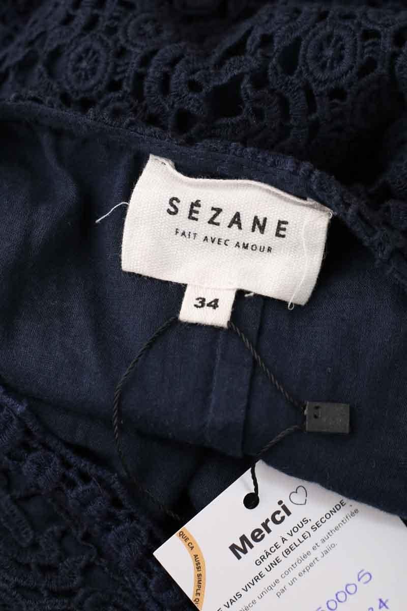 Lace blouse SEZANE - Seconde main Blue