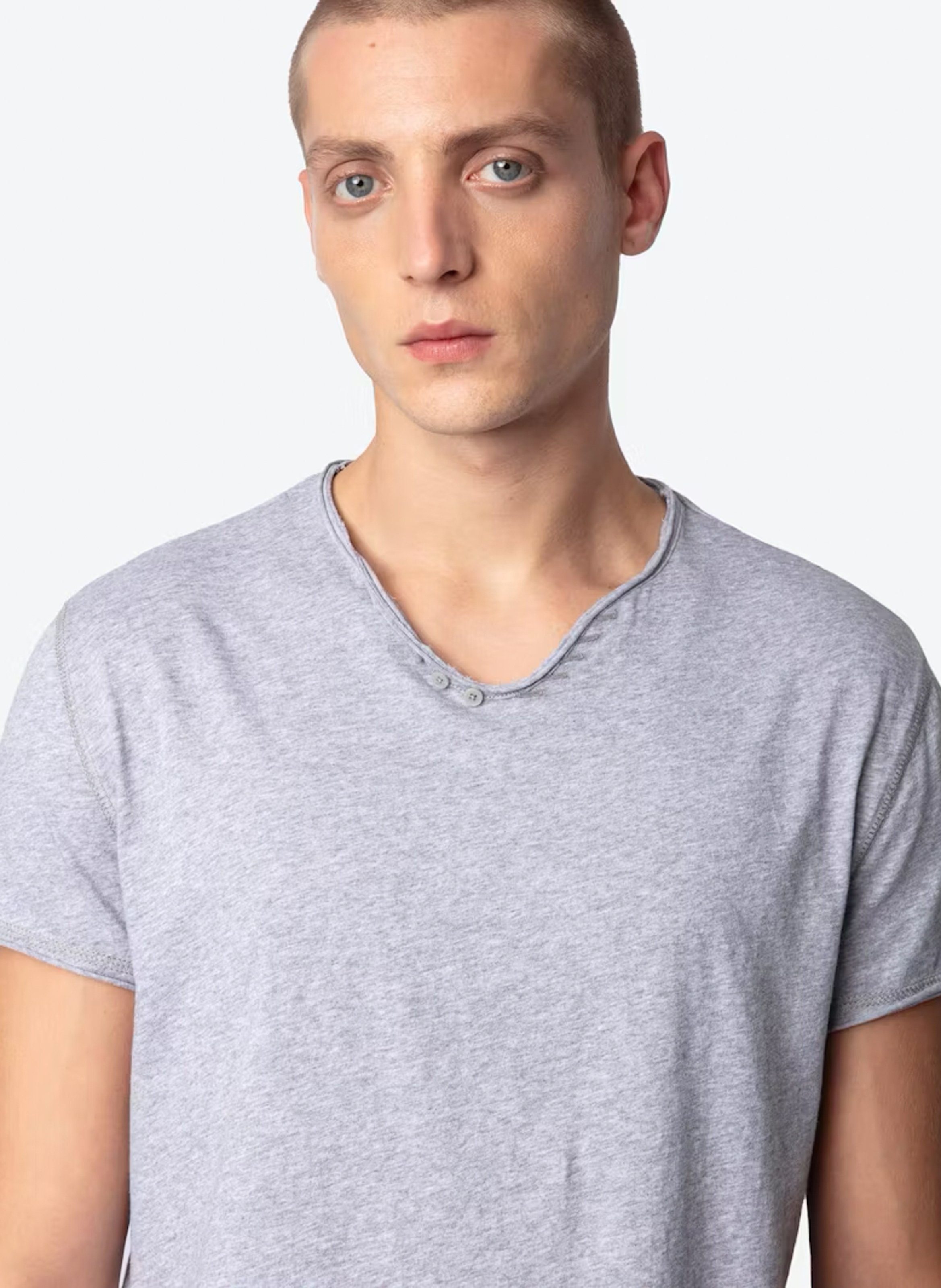 Straight-cut organic cotton T-shirt ZADIG&VOLTAIRE Grey