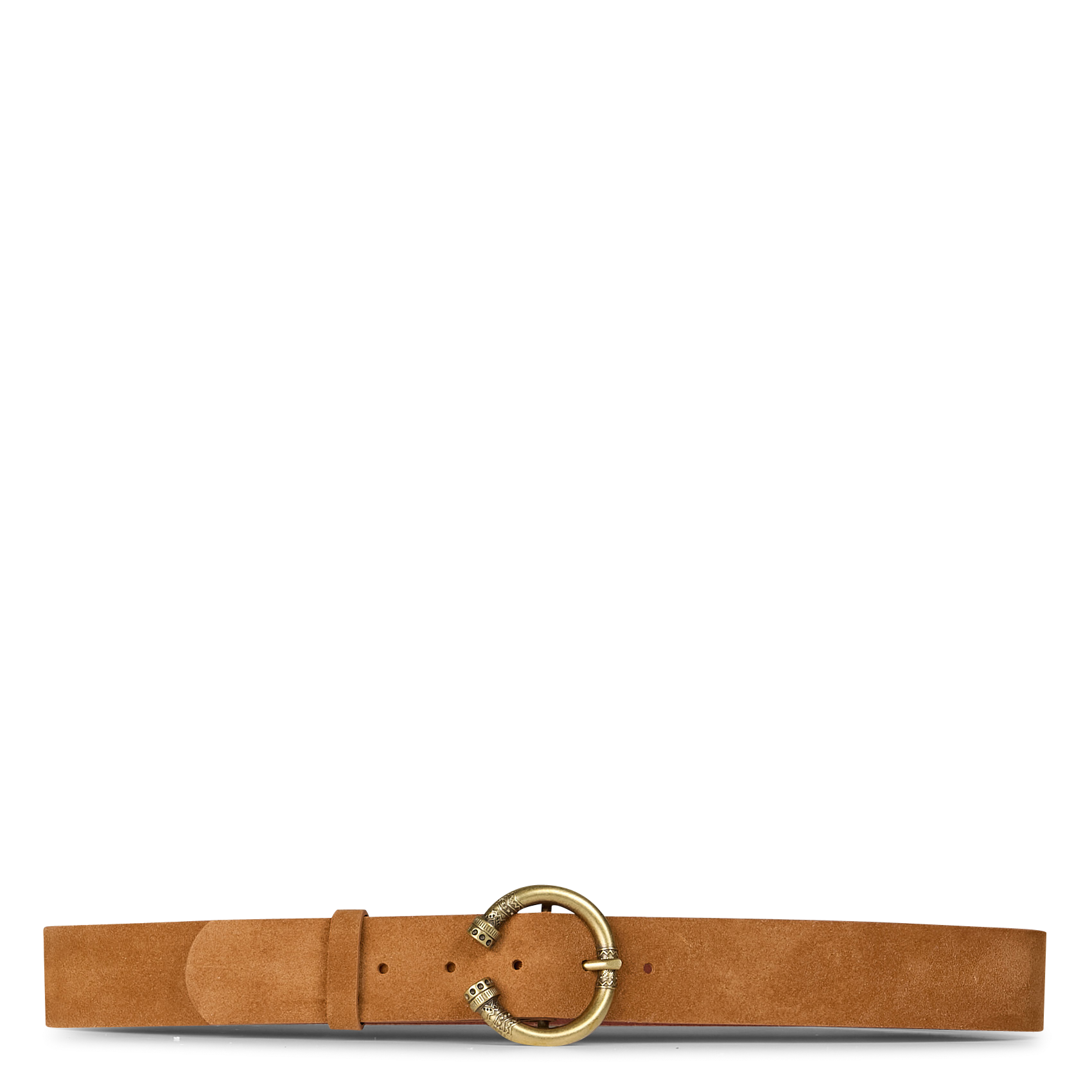 Ceinture large en cuir  BA&SH Marron