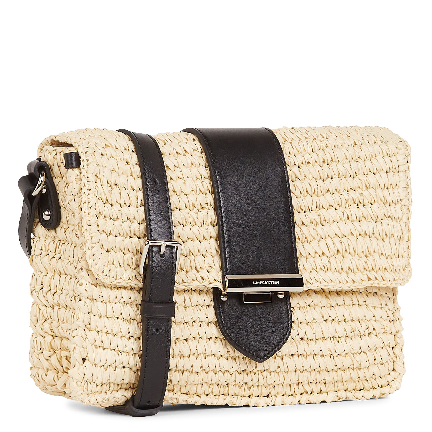 Straw shoulder bag LANCASTER PARIS Multicolored