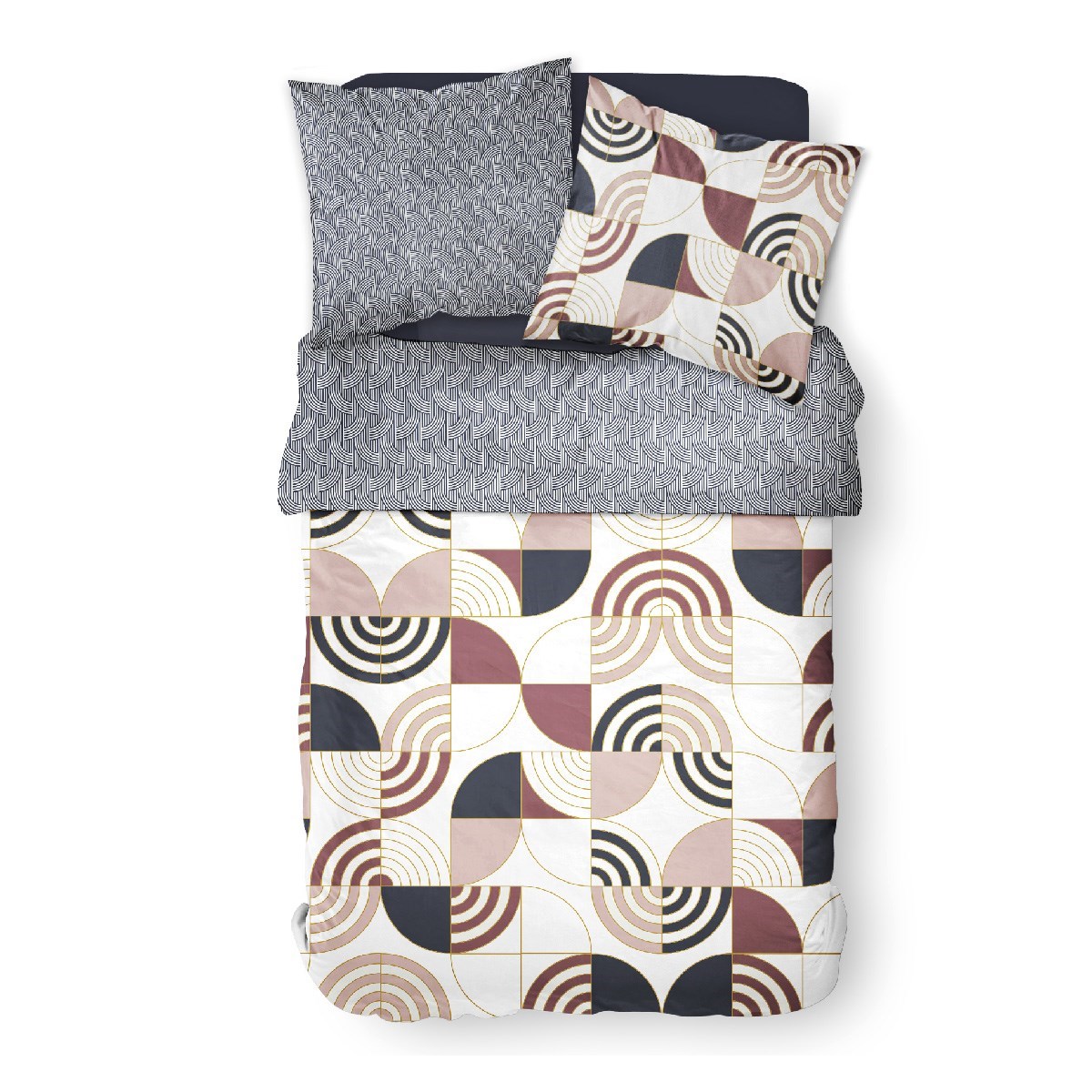 Printed cotton bedding set TODAY LINGE DE MAISON White