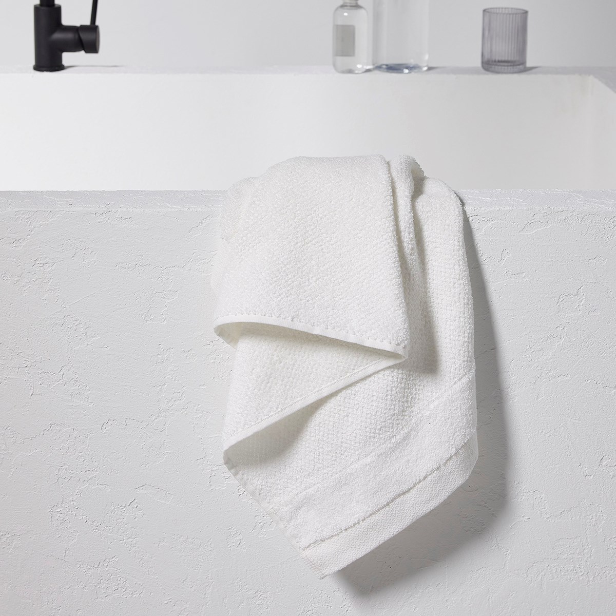 Solid color cotton bath towel TODAY LINGE DE MAISON White
