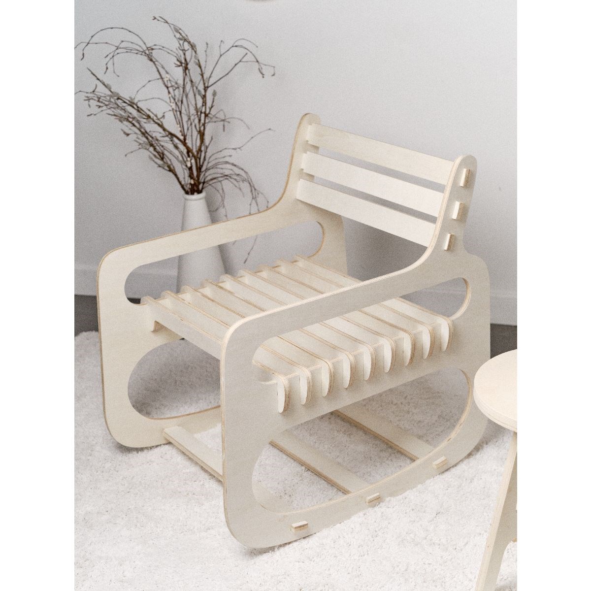 Plywood rocking chair FACTORY Beige