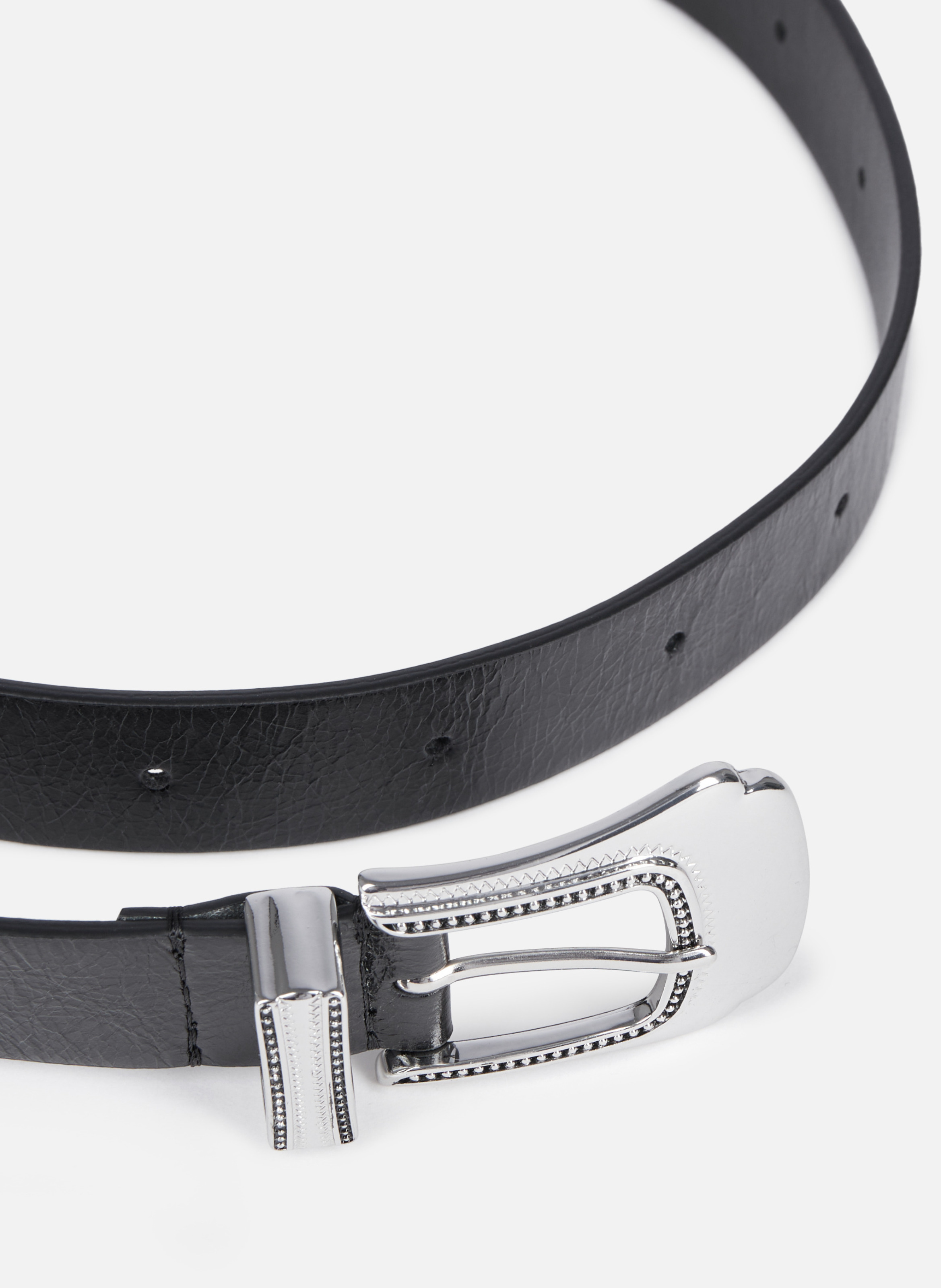 Cracked-effect belt THE KOOPLES Black
