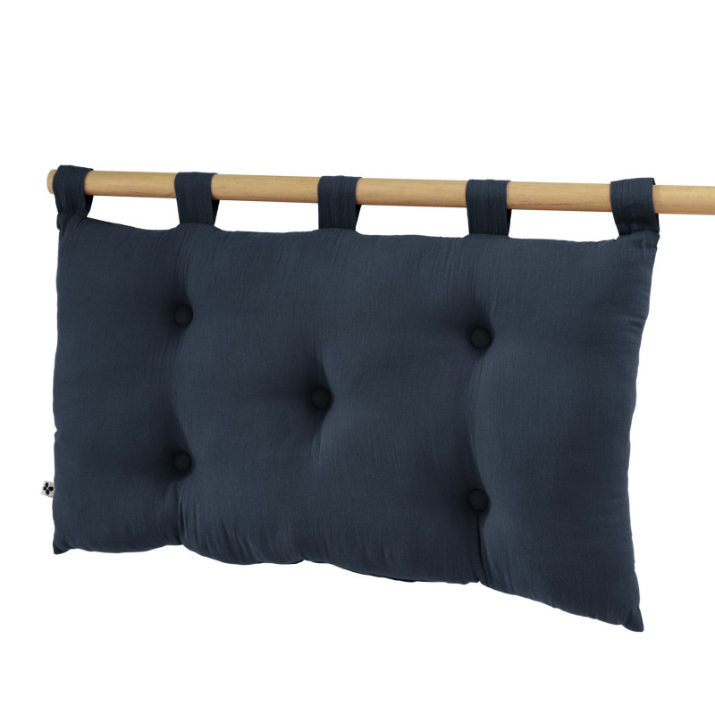 Cotton gauze headboard L'EFFET PAPILLON Blue