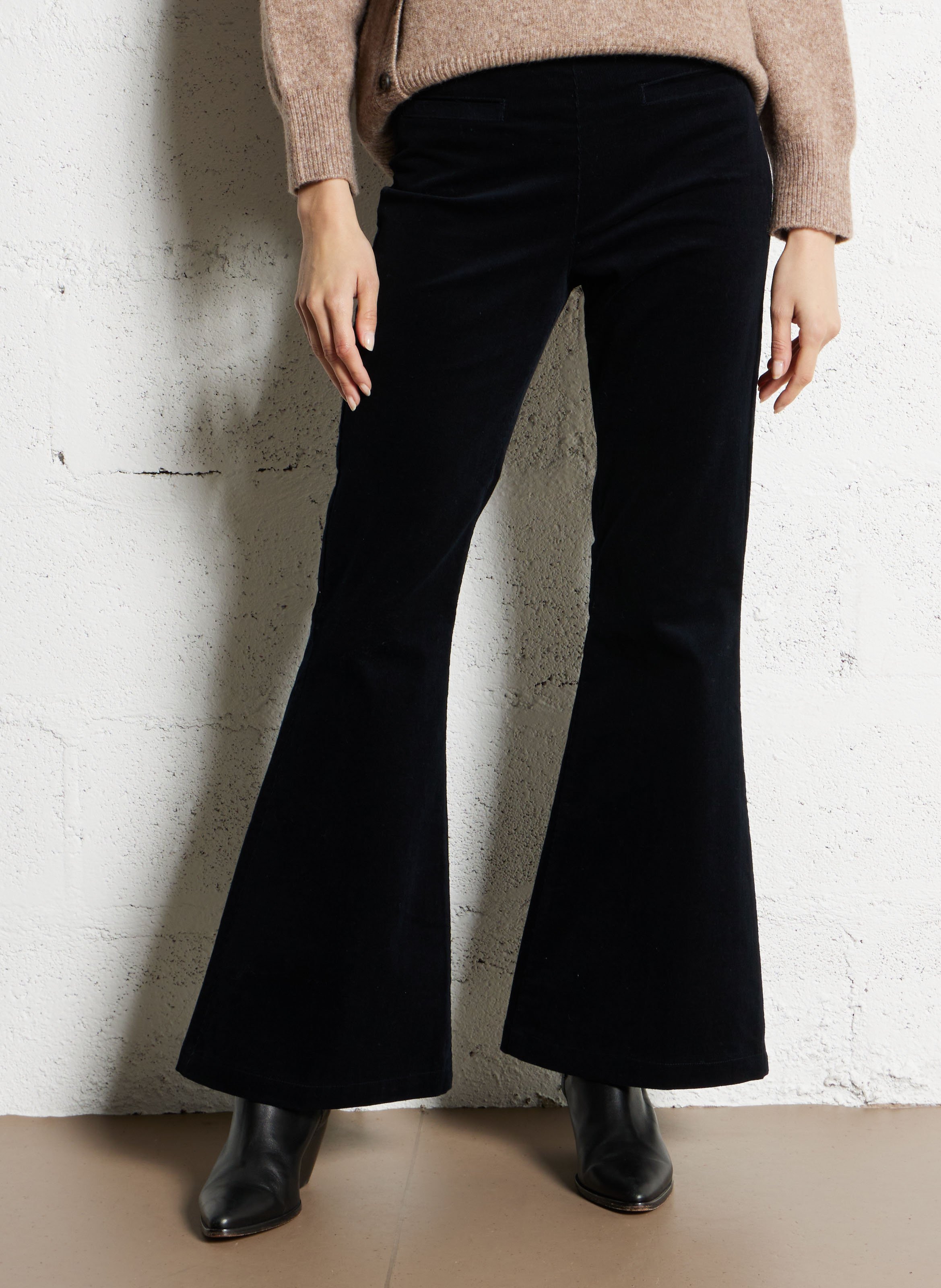 Broek met uitlopende pijpen van katoen ACQUAVERDE