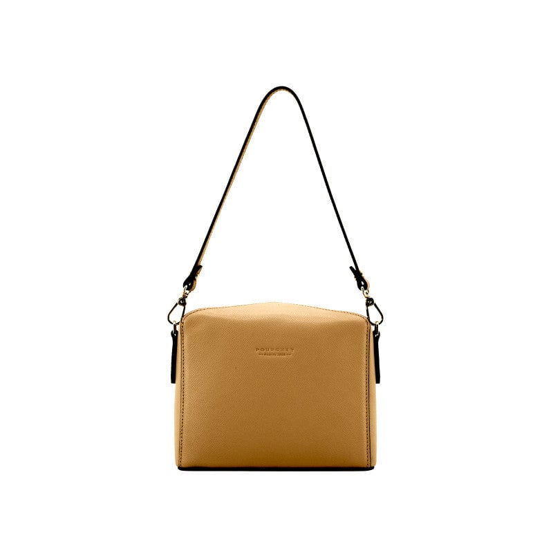 Crossbody bag - cowhide leather POURCHET Yellow