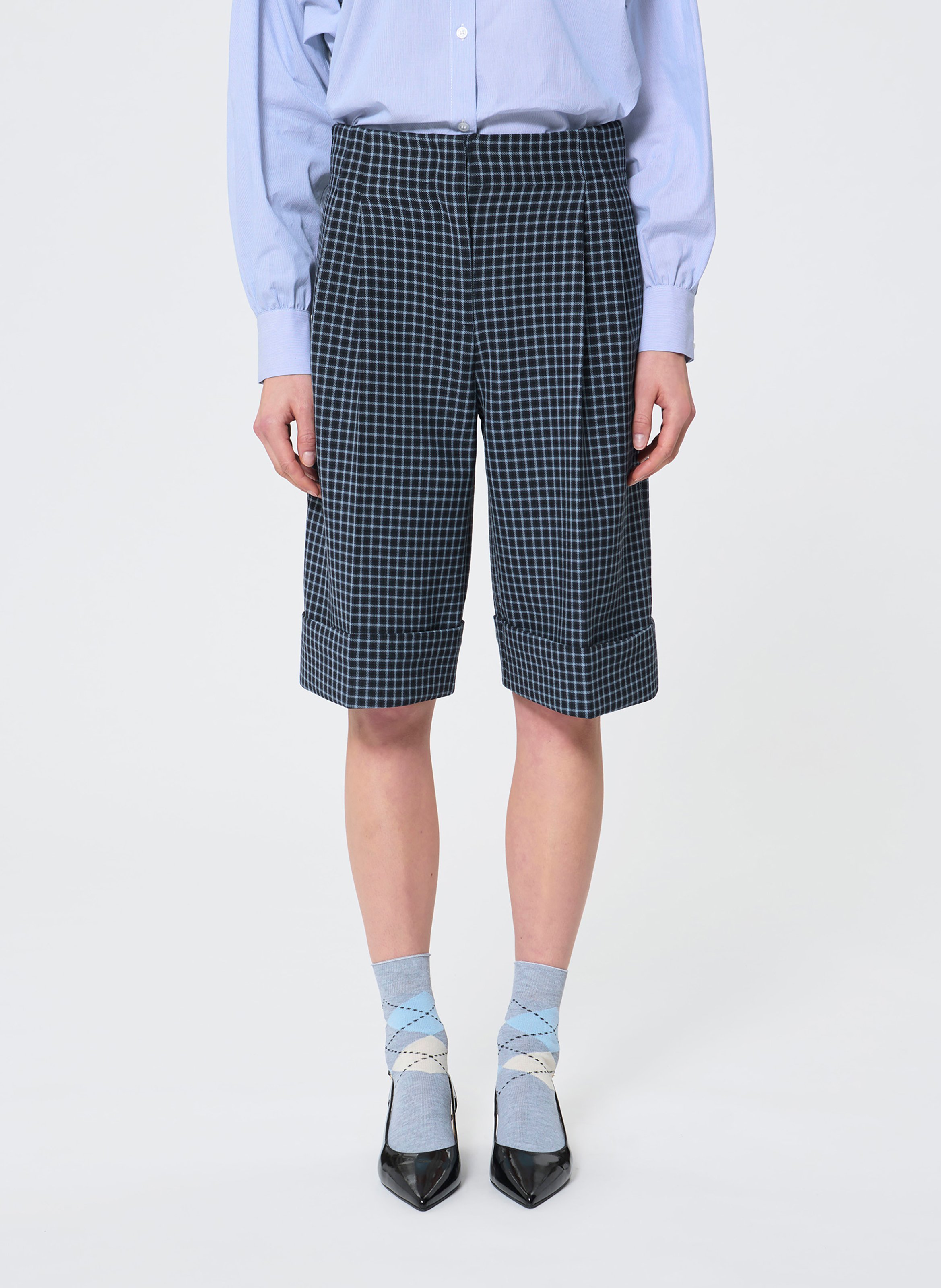 Short à carreaux TARA JARMON Bleu