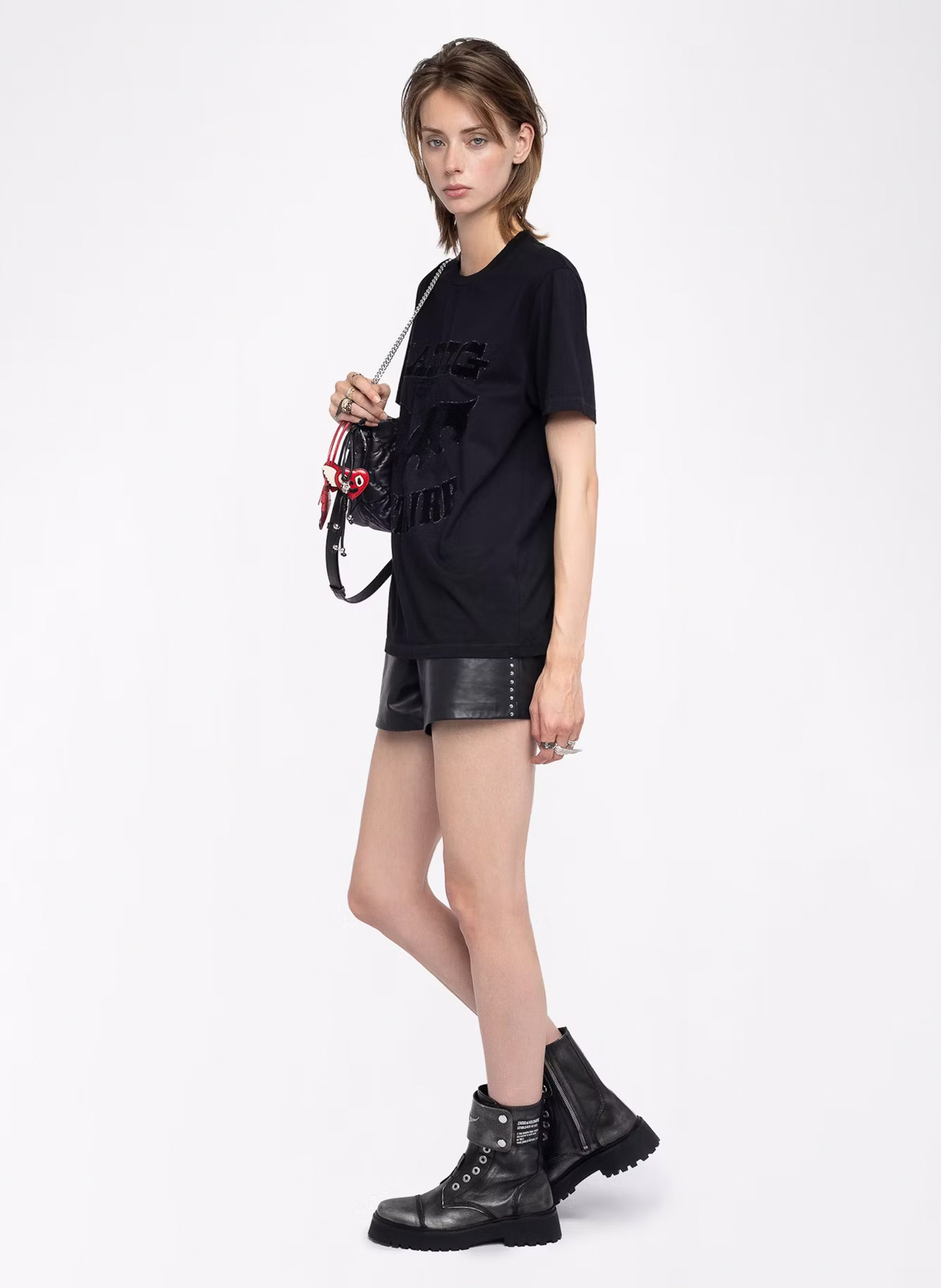 Tee-shirt oversize en coton sérigraphié ZADIG&VOLTAIRE Noir