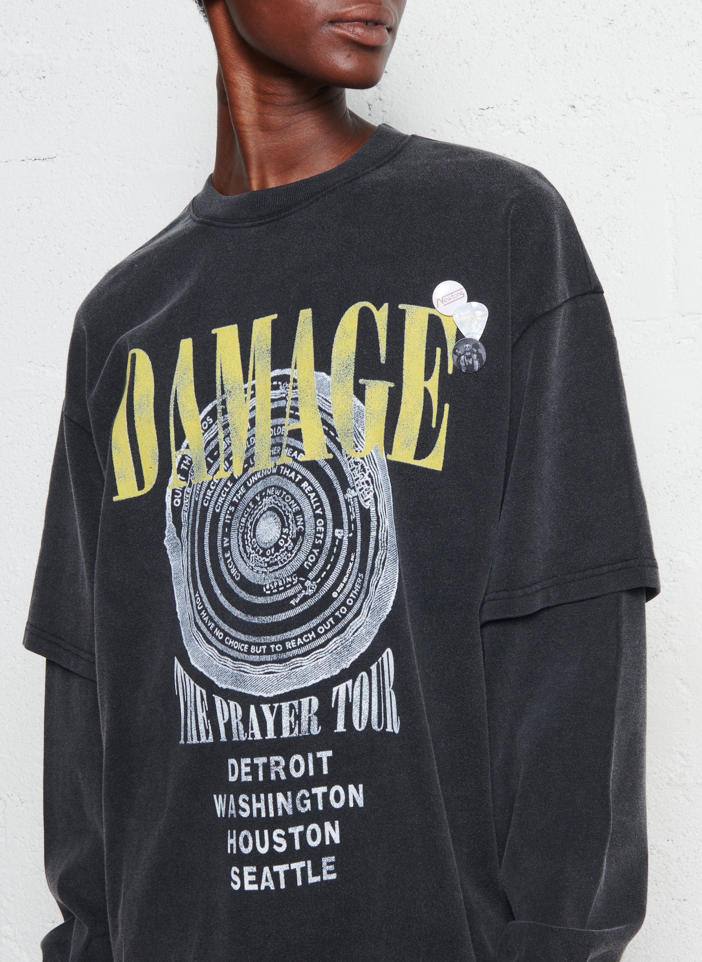 Sweat col rond en coton NEWTONE Gris