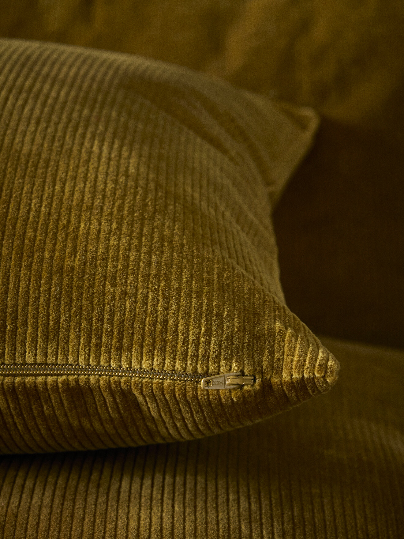 Housse de coussin en velours côtelé CYRILLUS Marron